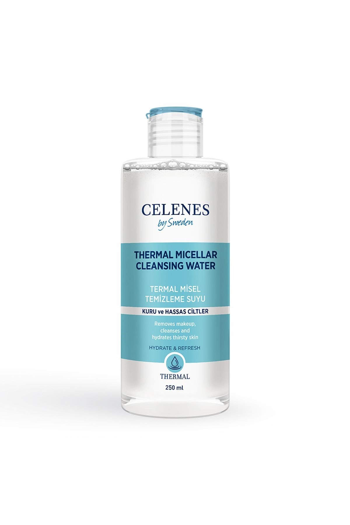 Celenes By Sweden Thermal Misel Temizleme Suyu Kuru Ve Hassas Ciltler 250 ml  