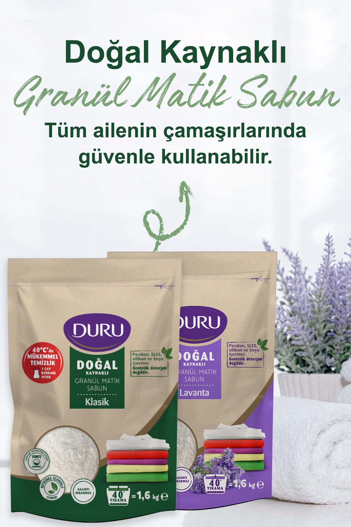 Duru Granül Sabun 1.6 kg (2 adet)