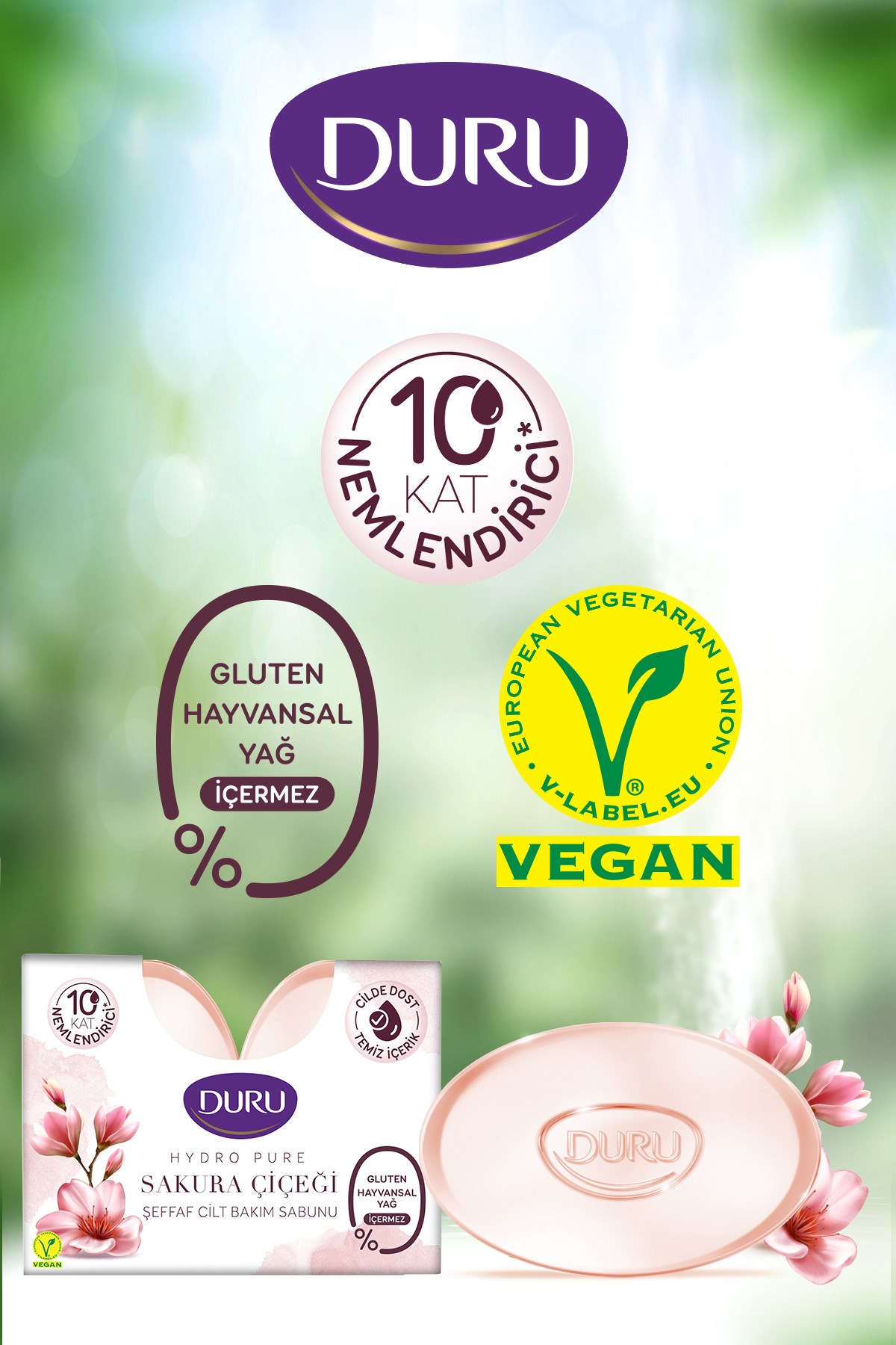 Duru Hydro Pure Sakuraçiçeği Sabun 270 g (3 adet)