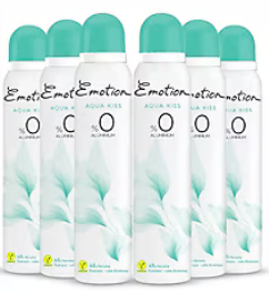 Emotion Aqua Kiss Kadın Deodorant 150 ml (6 adet)