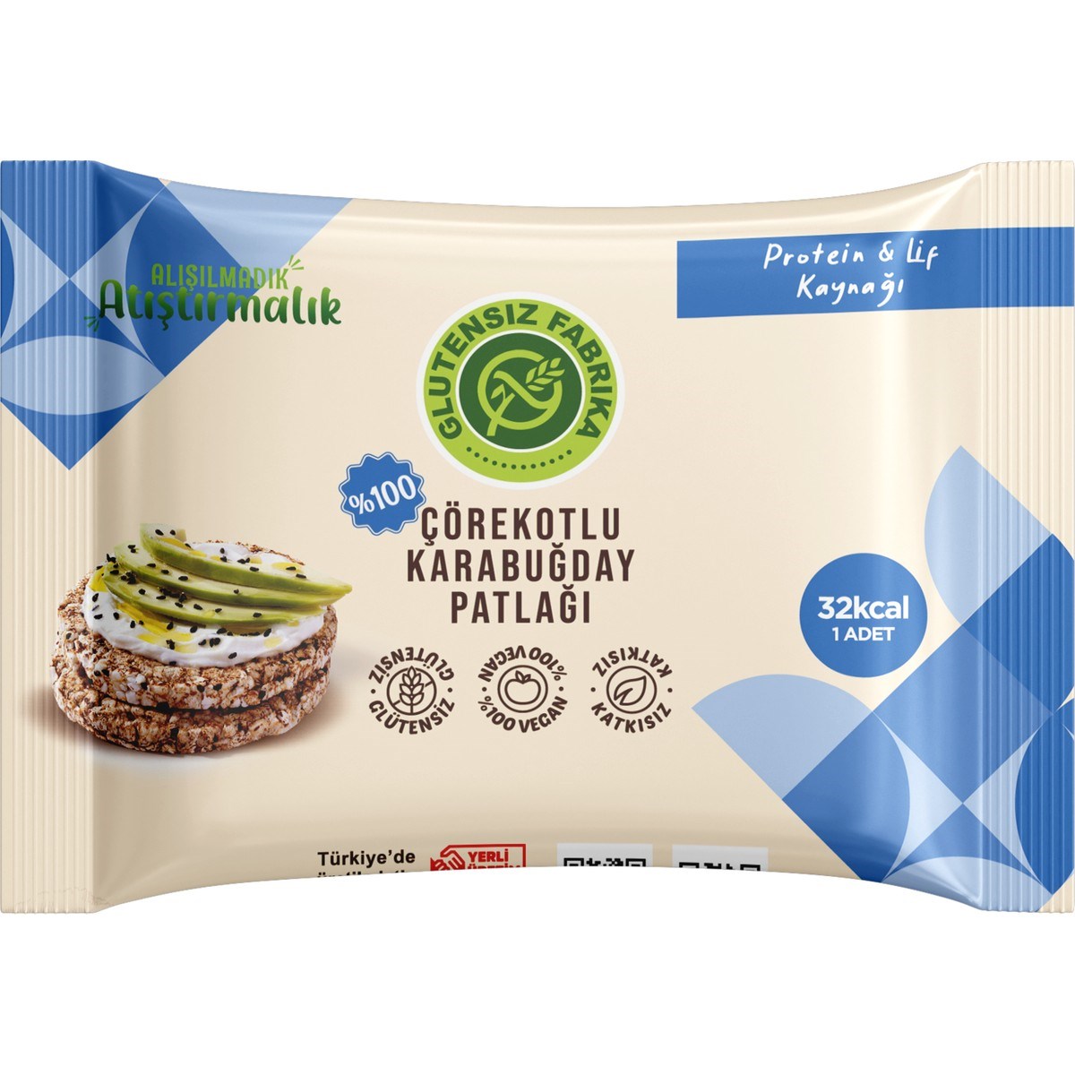 Glütensiz Fabrika Çörekotlu Karabuğday Patlağı 24 g (10 adet)
