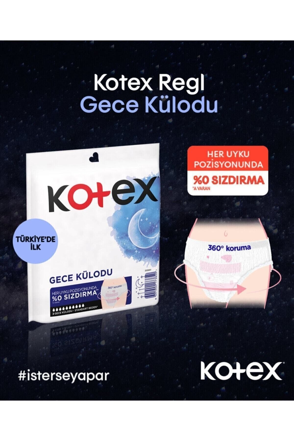 Kotex Regl Gece Külodu 2'li (3 paket)