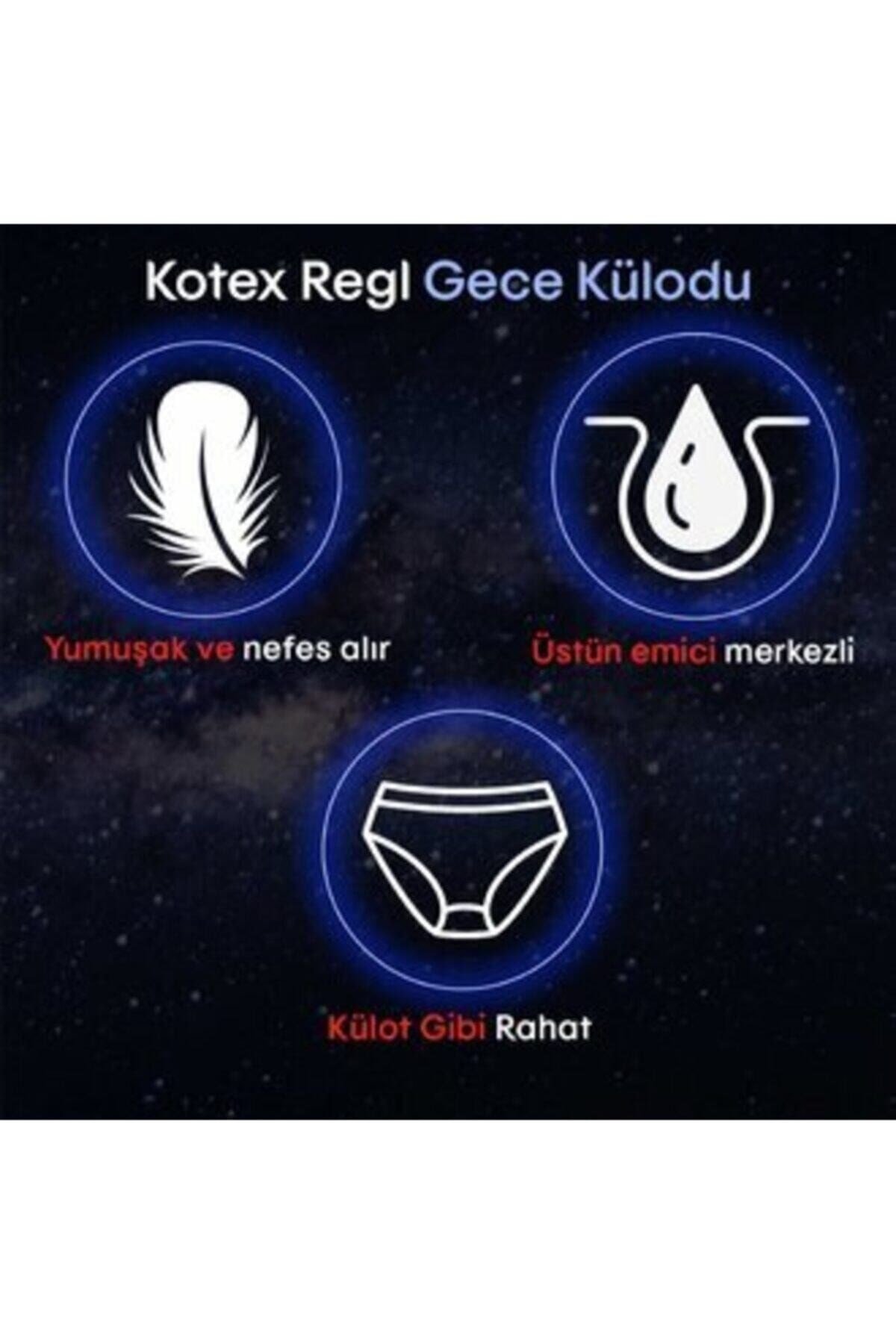 Kotex Regl Gece Külodu 2'li (6 paket)