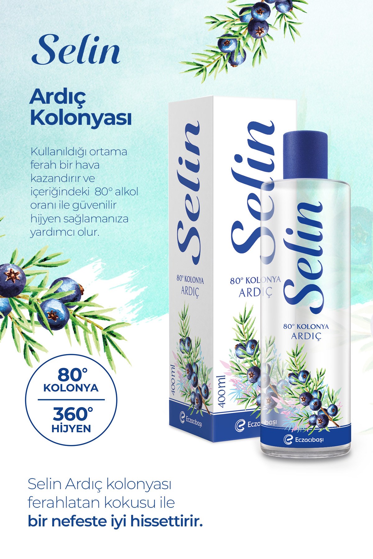 Selin Ardıç Kolonyası 400 ml (2 adet)