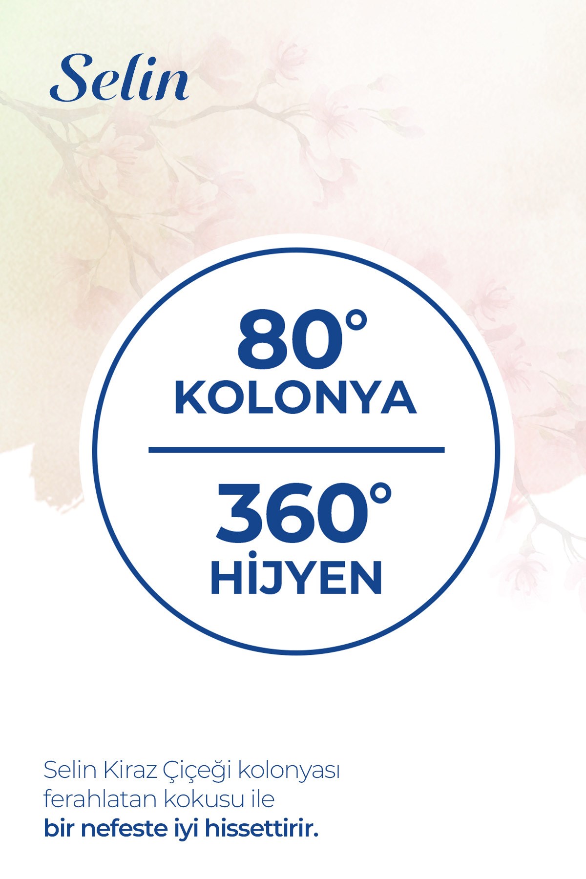 Selin Parfümlü Kolonya Kiraz Çiçeği 400 ml (2 adet)