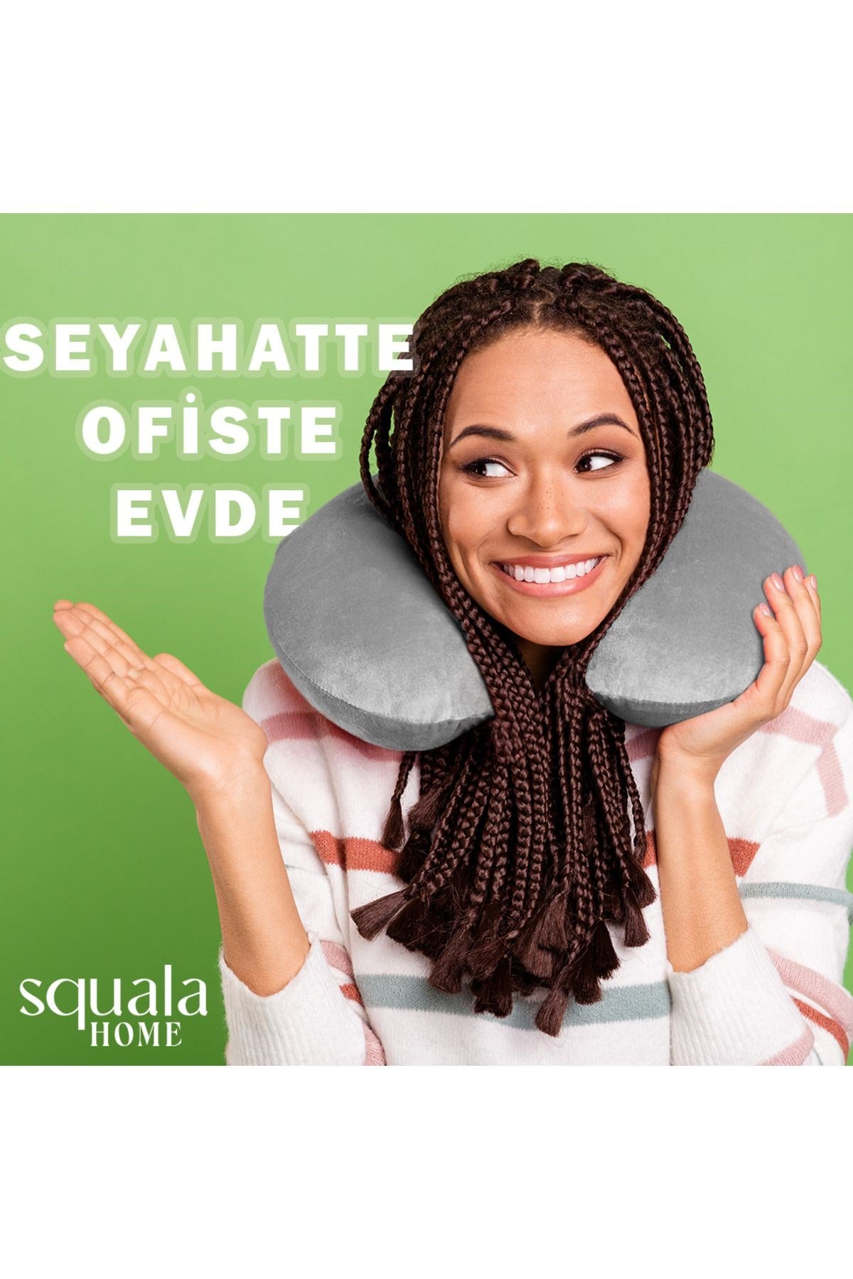 Wellmop Seyahat Boyun Yastığı - Gri
