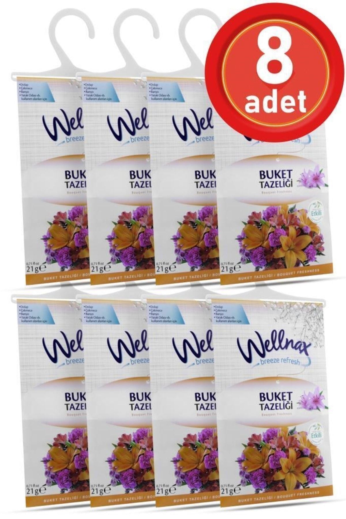 Wellnax Askılı Dolap ve Çekmece Kokusu Buket Tazeliği (8 adet)