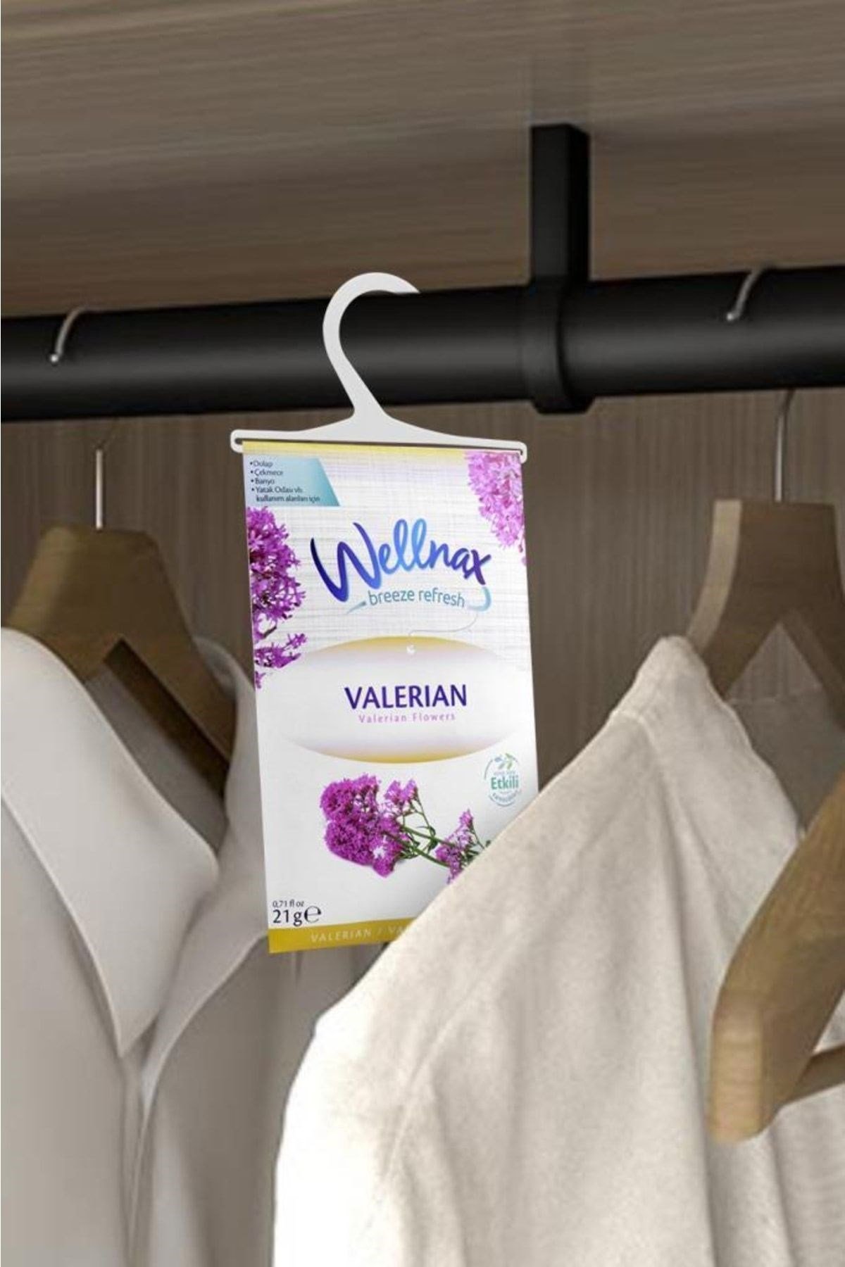 Wellnax Askılı Dolap Ve Çekmece Kokusu Valerian (8 adet)