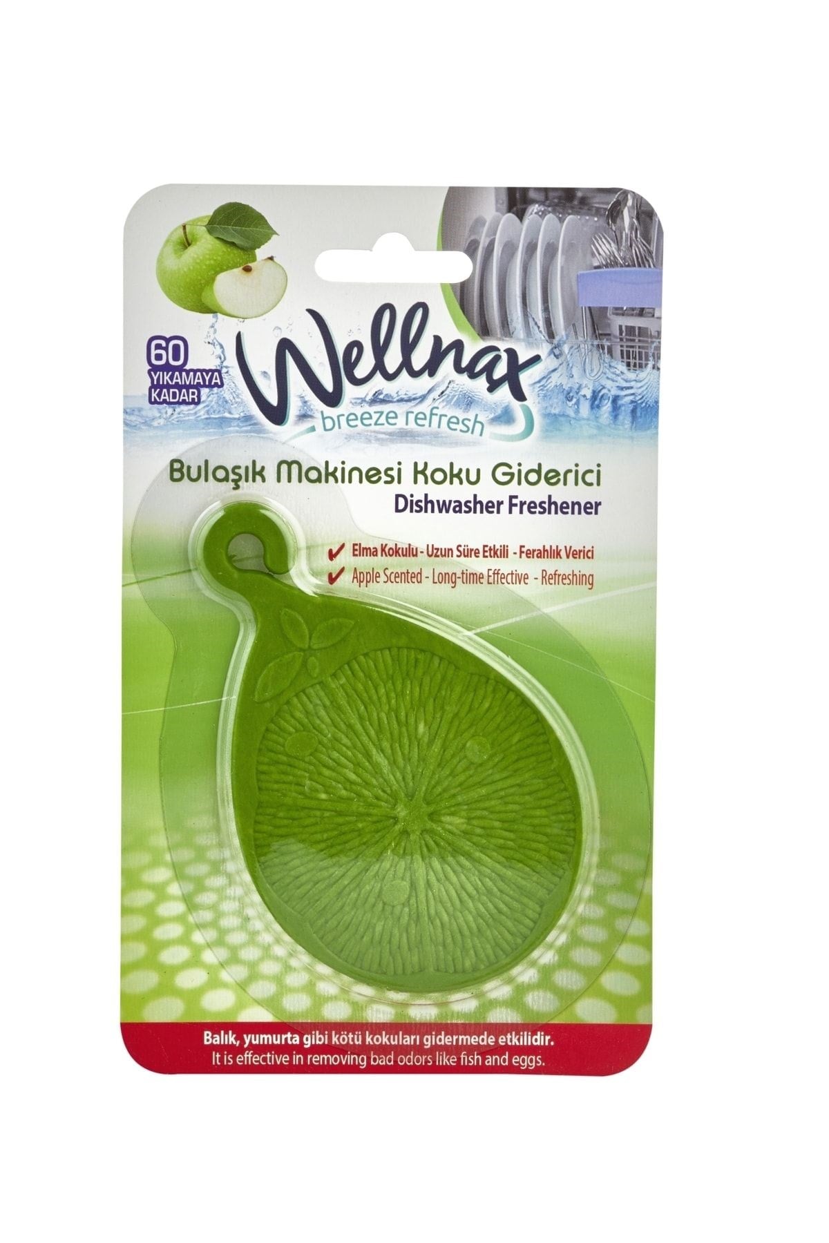Wellnax Bulaşık Makinesi Koku Giderici Elma  