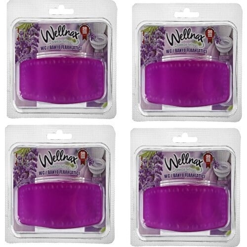 Wellnax WC - Banyo Ferahlatıcı Blok Lavanta Kokulu (4 adet)