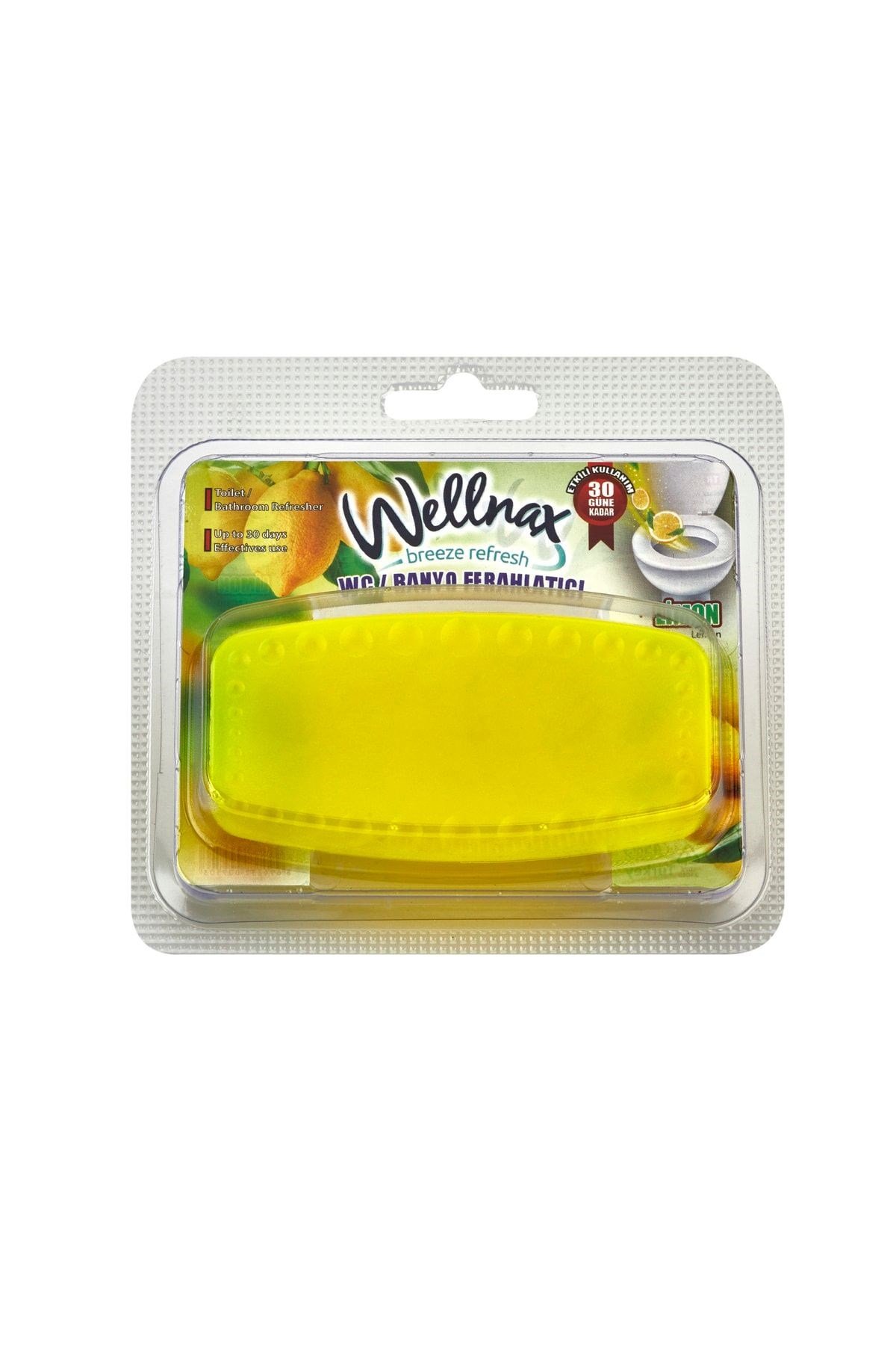 Wellnax WC - Banyo Ferahlatıcı Blok Limon Ferahlığı Kokusu (4 adet)