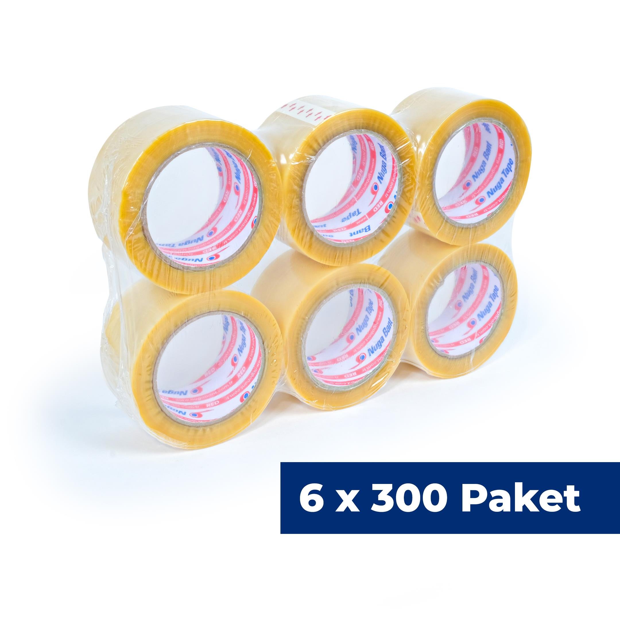 67 MM X 100 MT ŞEFFAF KOLİ BANDI HOTMELT RED