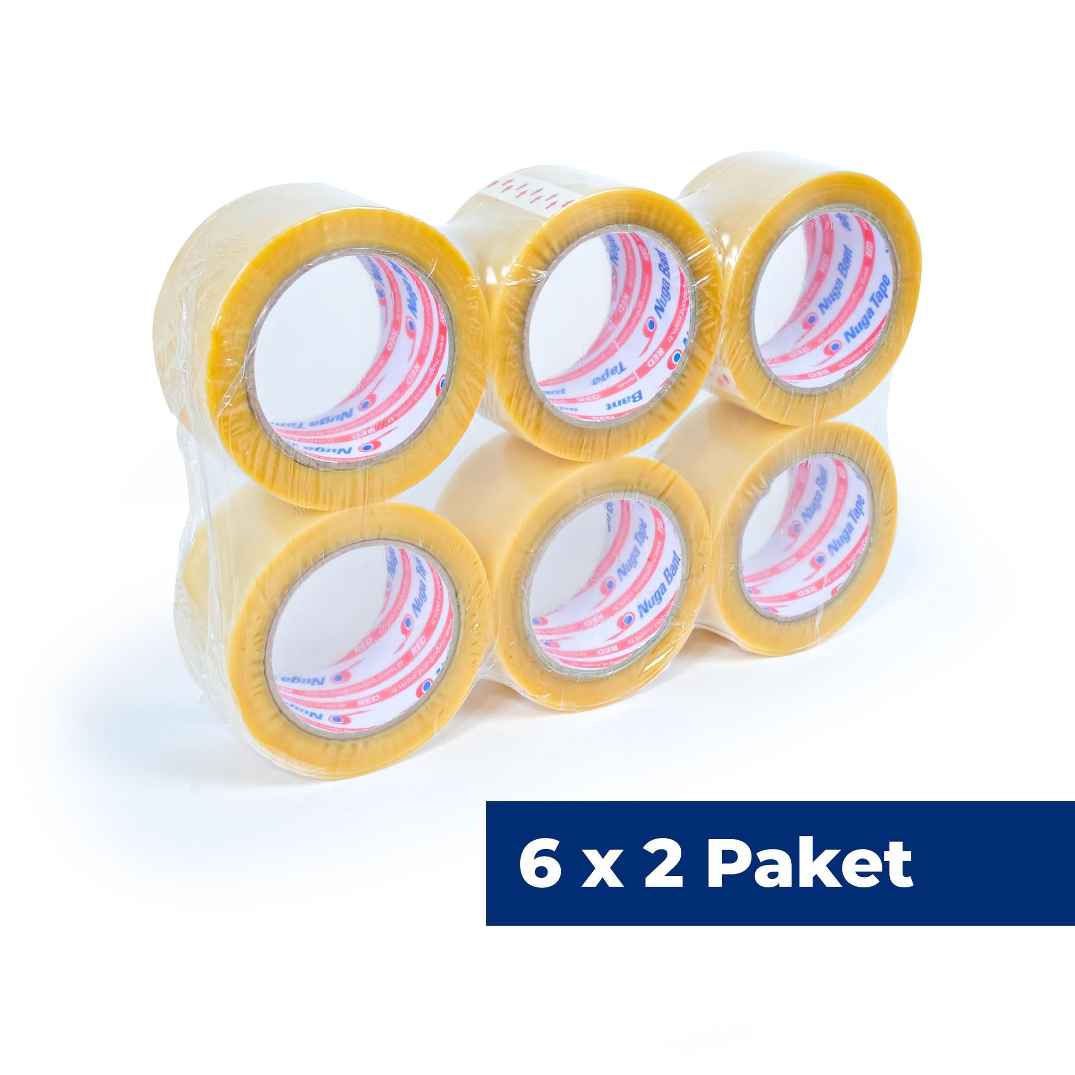 67 MM X 100 MT ŞEFFAF KOLİ BANDI HOTMELT RED