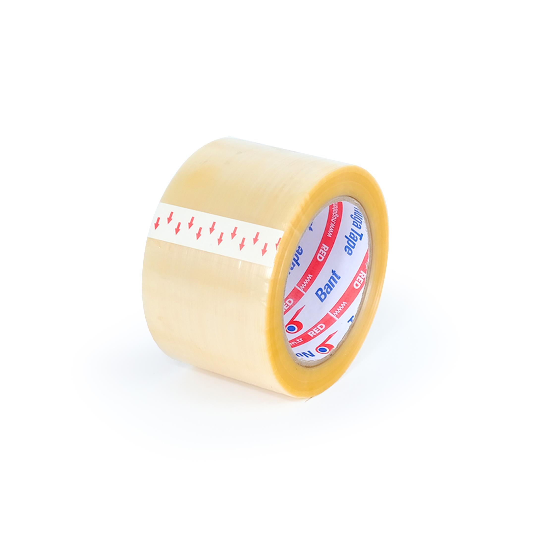 67 MM X 100 MT ŞEFFAF KOLİ BANDI HOTMELT RED