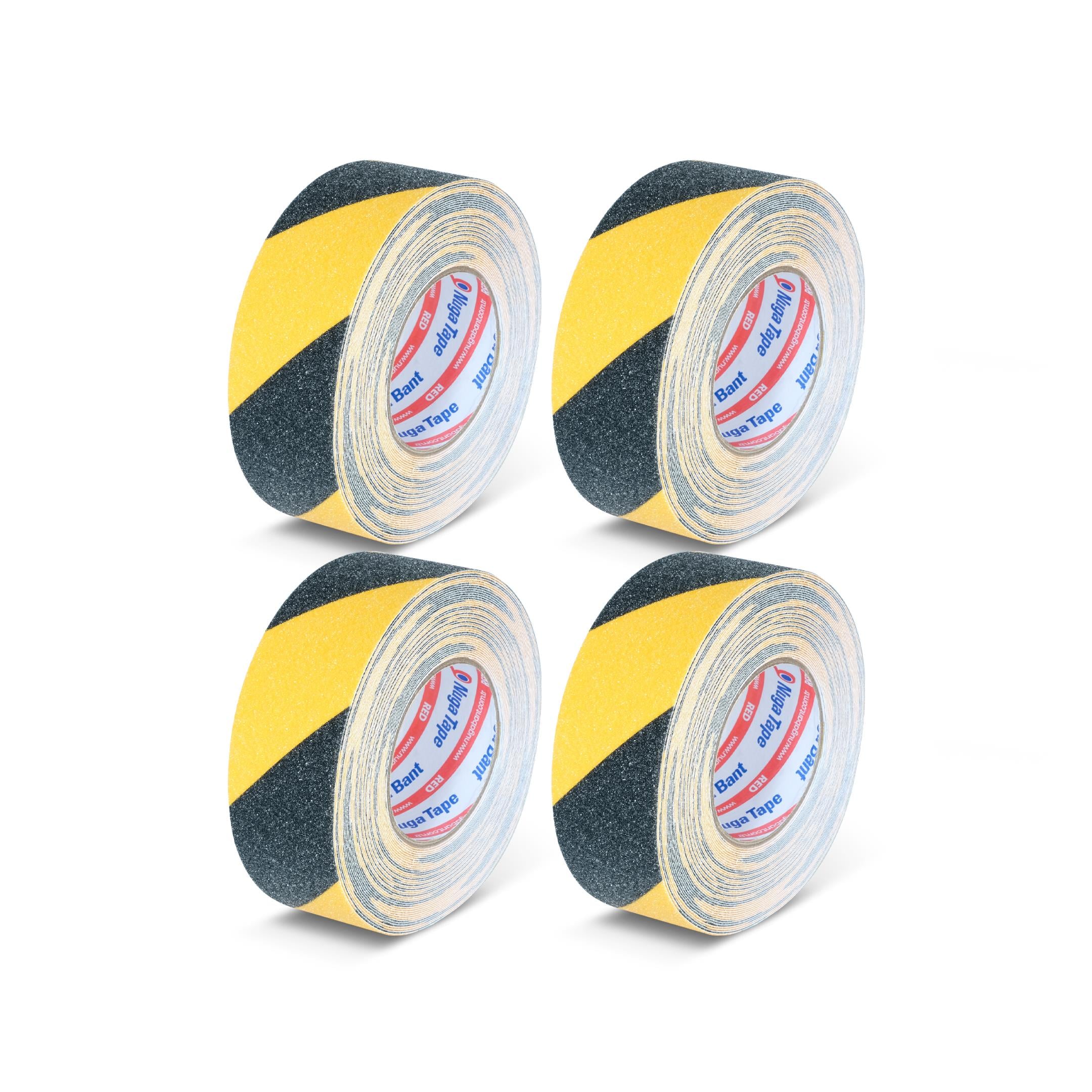 KAYDIRMAZ BANDI 50 MM X 15 MT SARI-SİYAH RENK 