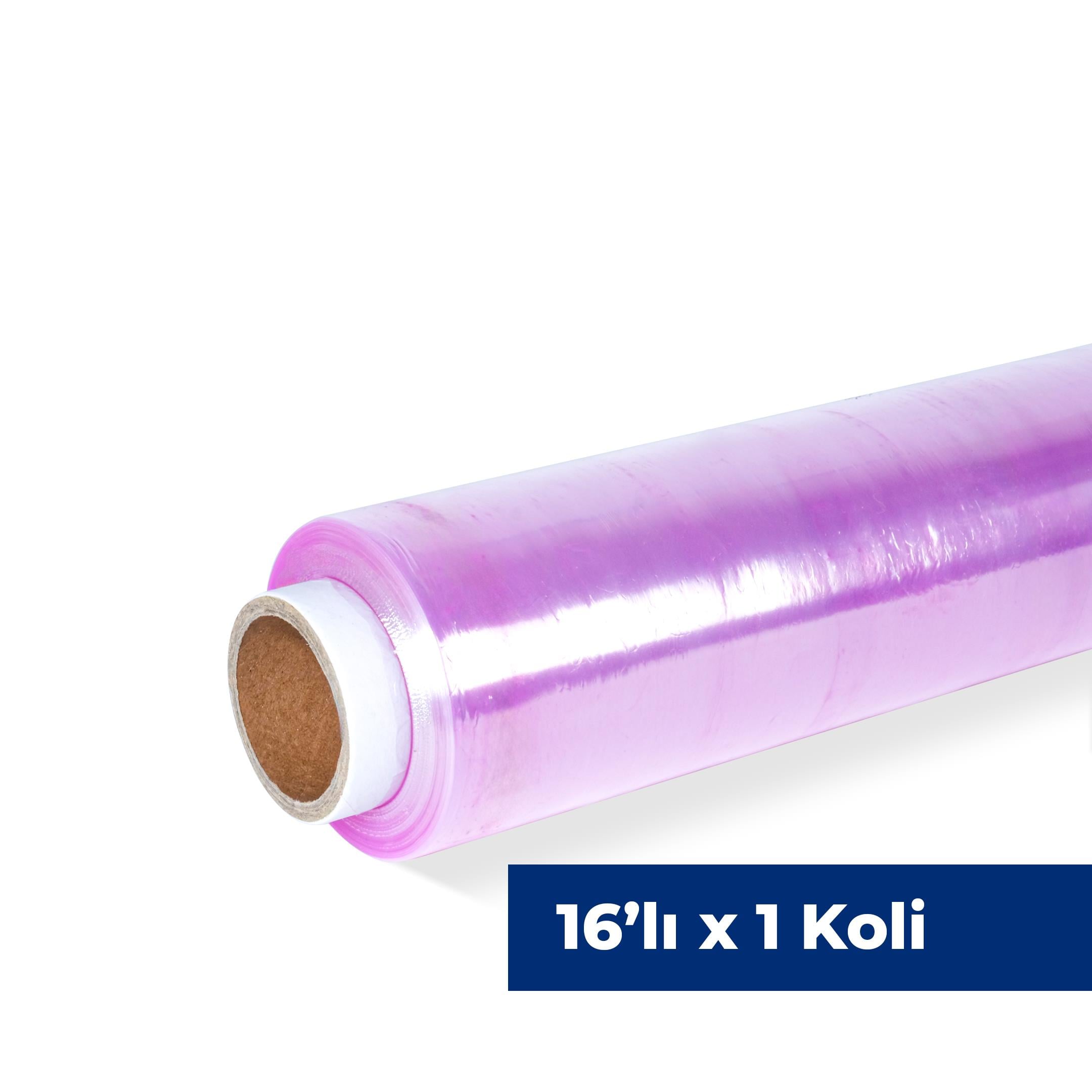 STRECH EL TİPİ GIDA LİLA RENK 9 MİKRON 45 CM 1,3 KG 180 GR MASURA