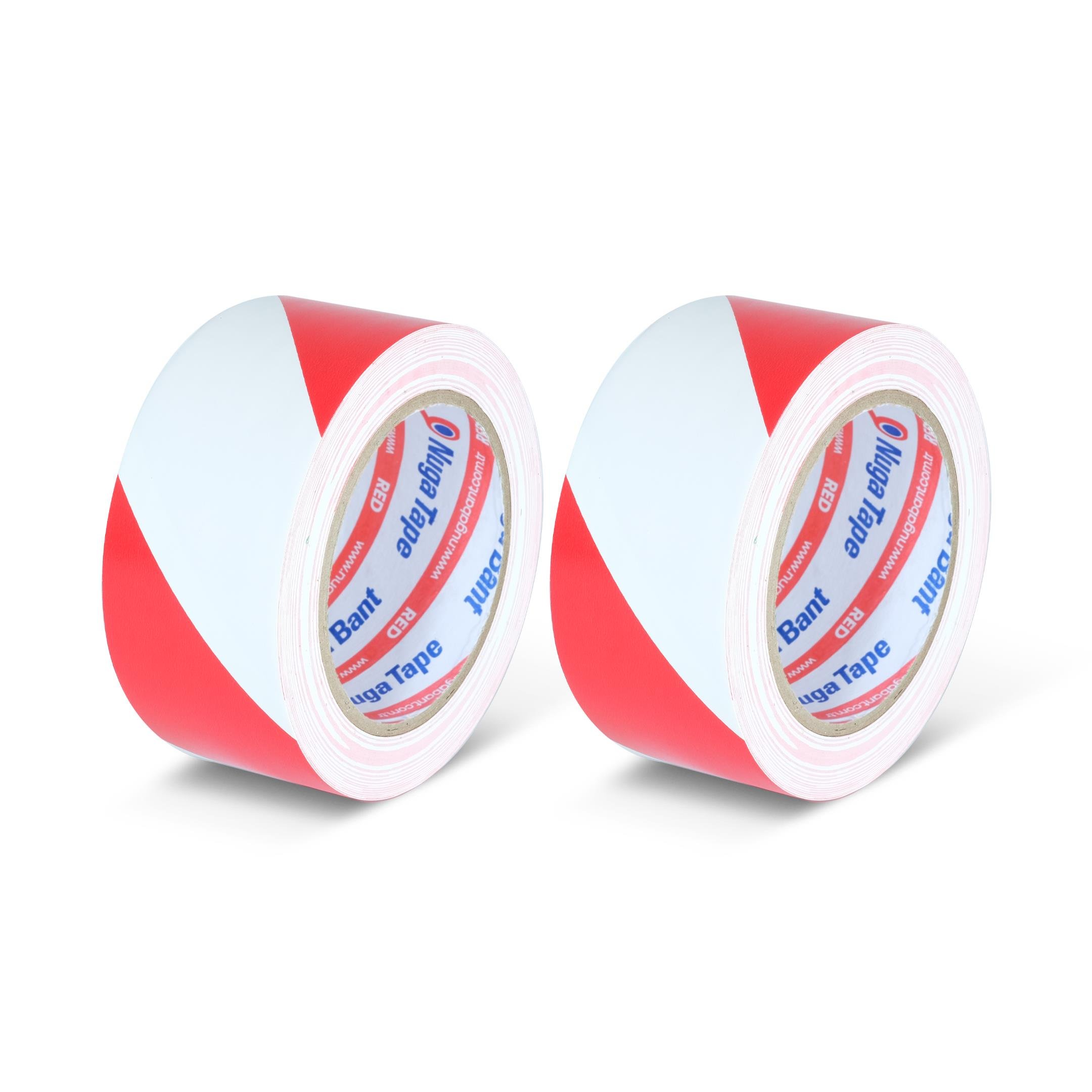 YER İŞARETLEME BANDI 57 MM X 30Y KIRMIZI-BEYAZ RENK 