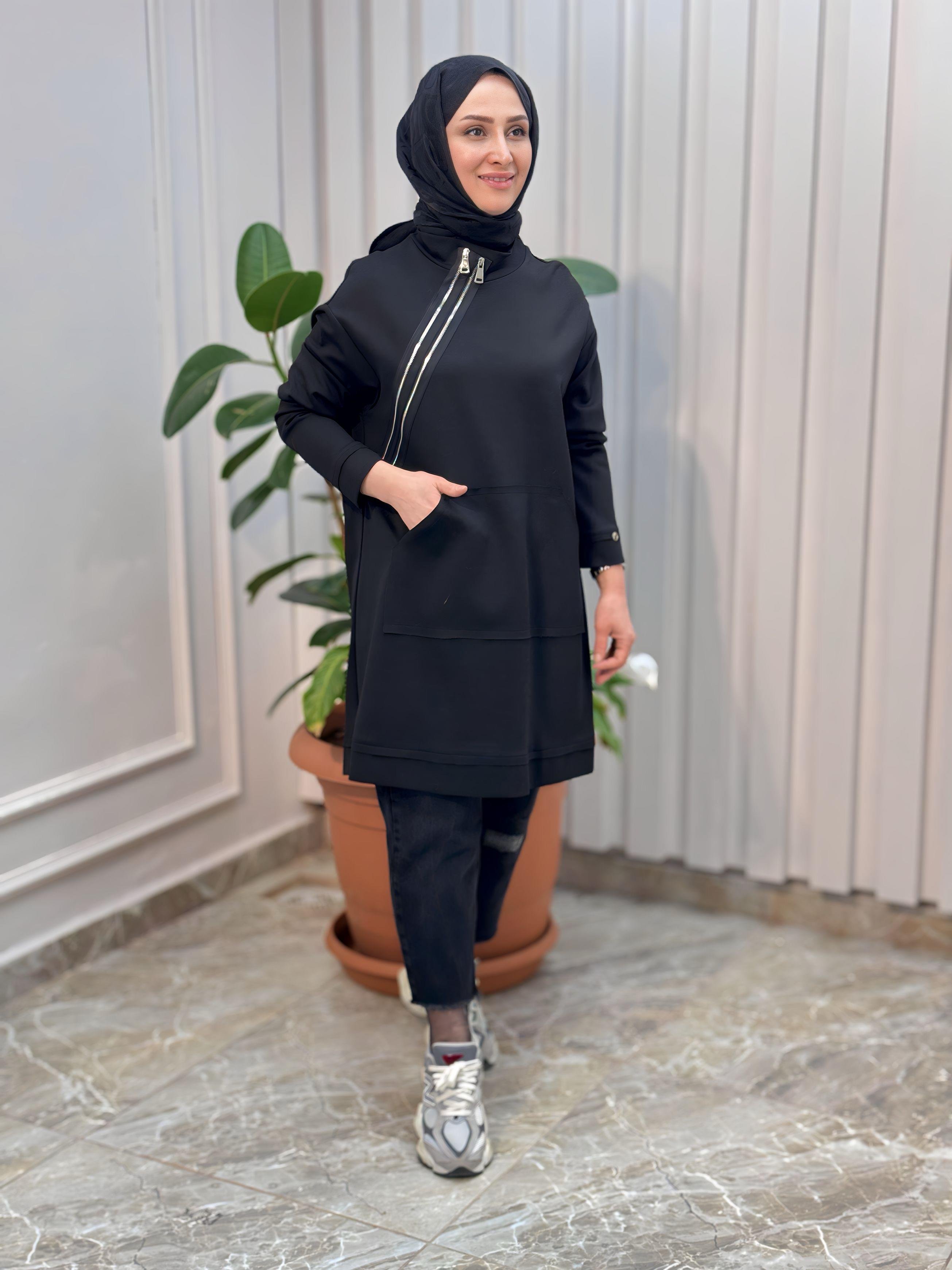 ARMİNE ÇAPRAZ FERMUAR DETAYLI TUNİK-24KT440 