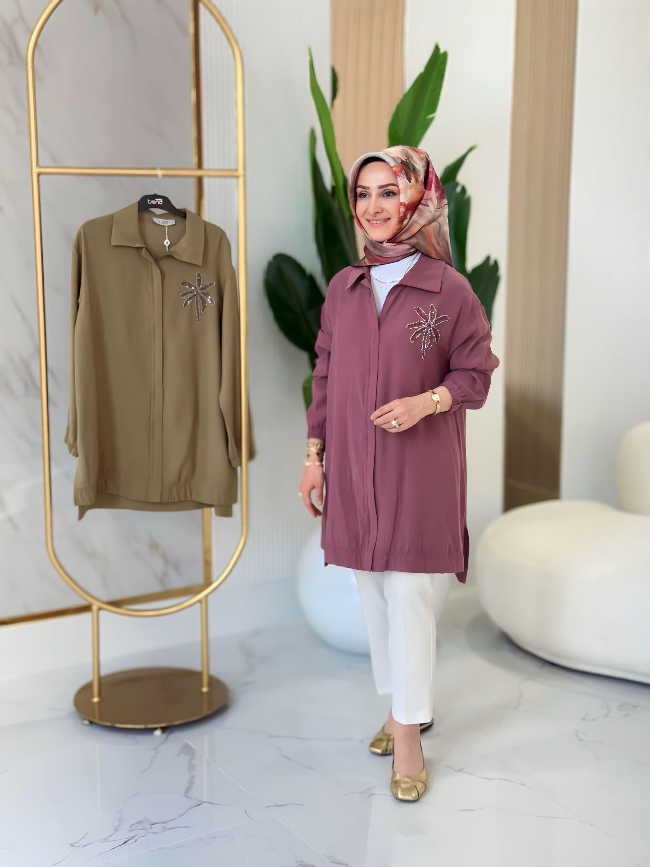 ARMİNE TREND ÇİÇEK PUL DETAYLI CEKET- 25YT466