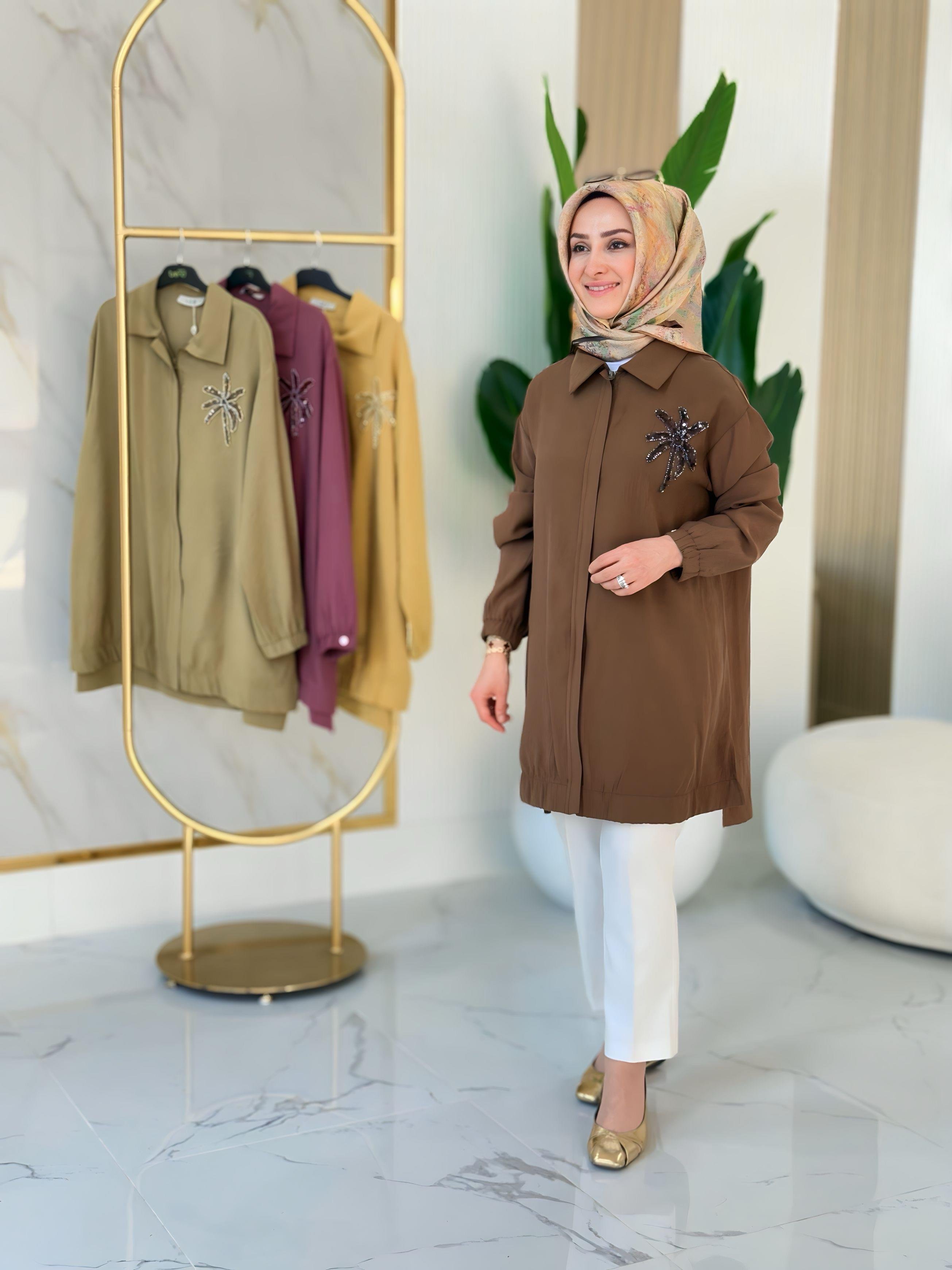 ARMİNE TREND ÇİÇEK PUL DETAYLI CEKET- 25YT466