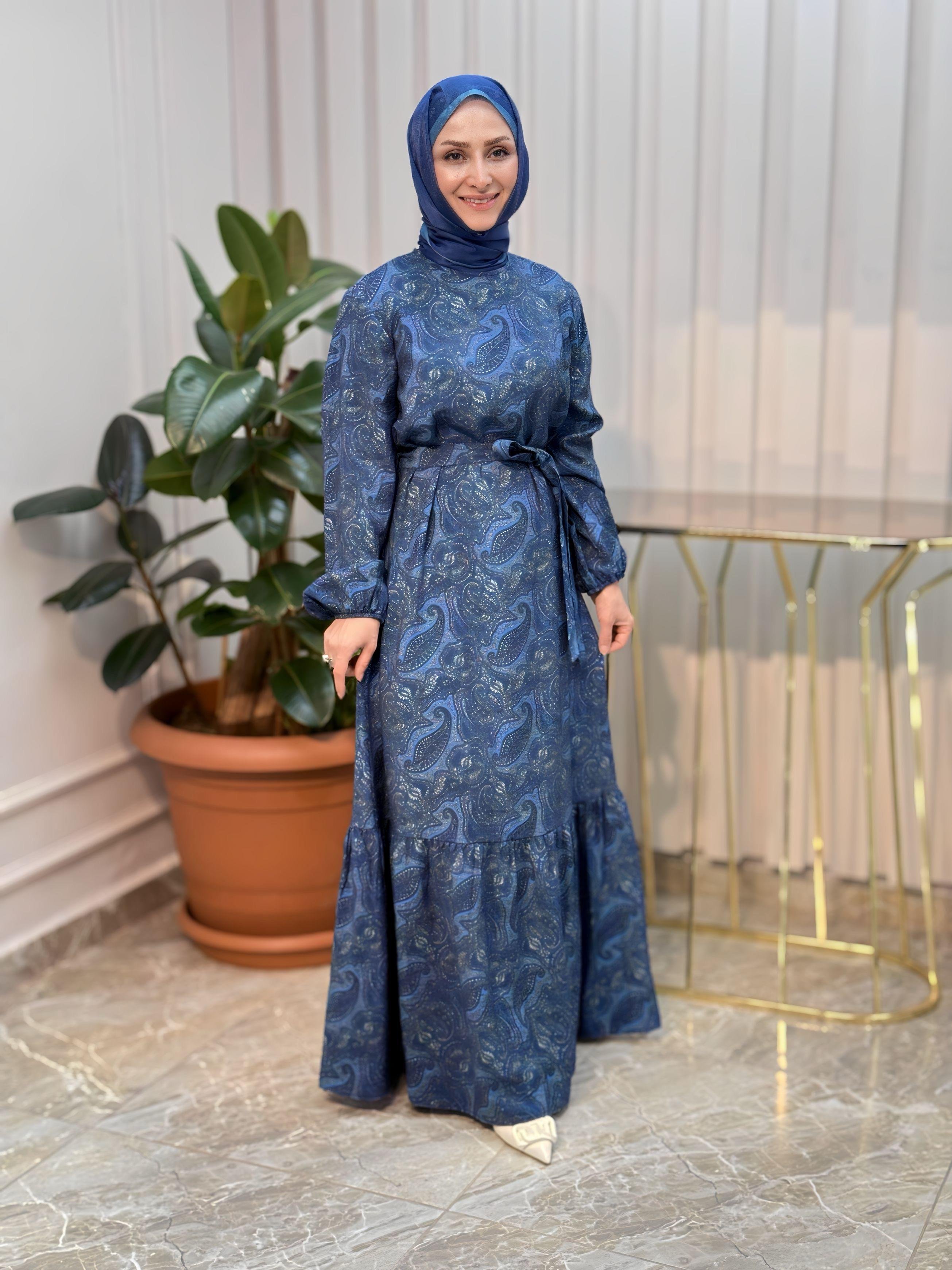 ARMİNE TREND ETNİK DESENLİ ELBİSE - 25YT935