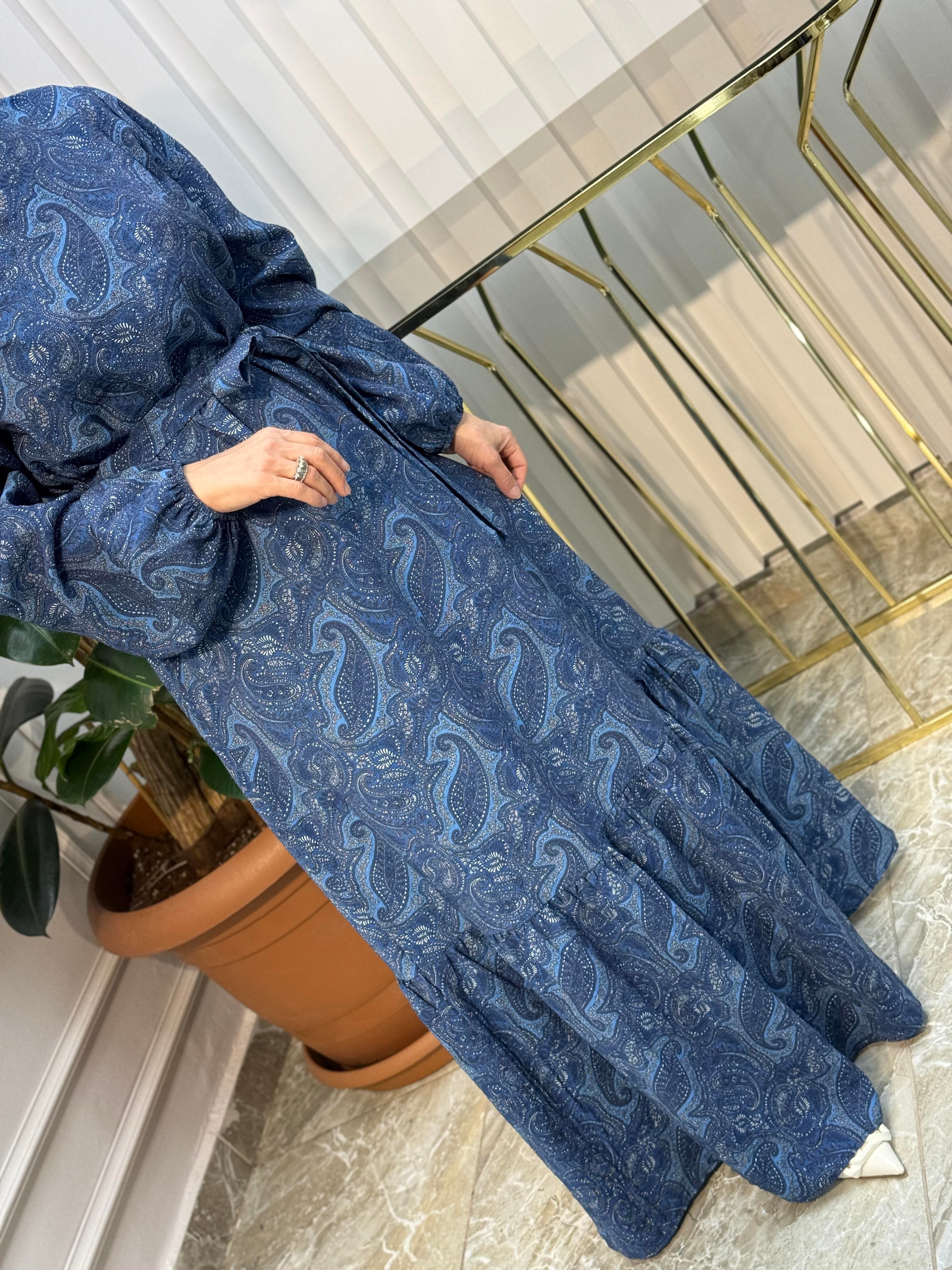 ARMİNE TREND ETNİK DESENLİ ELBİSE - 25YT935