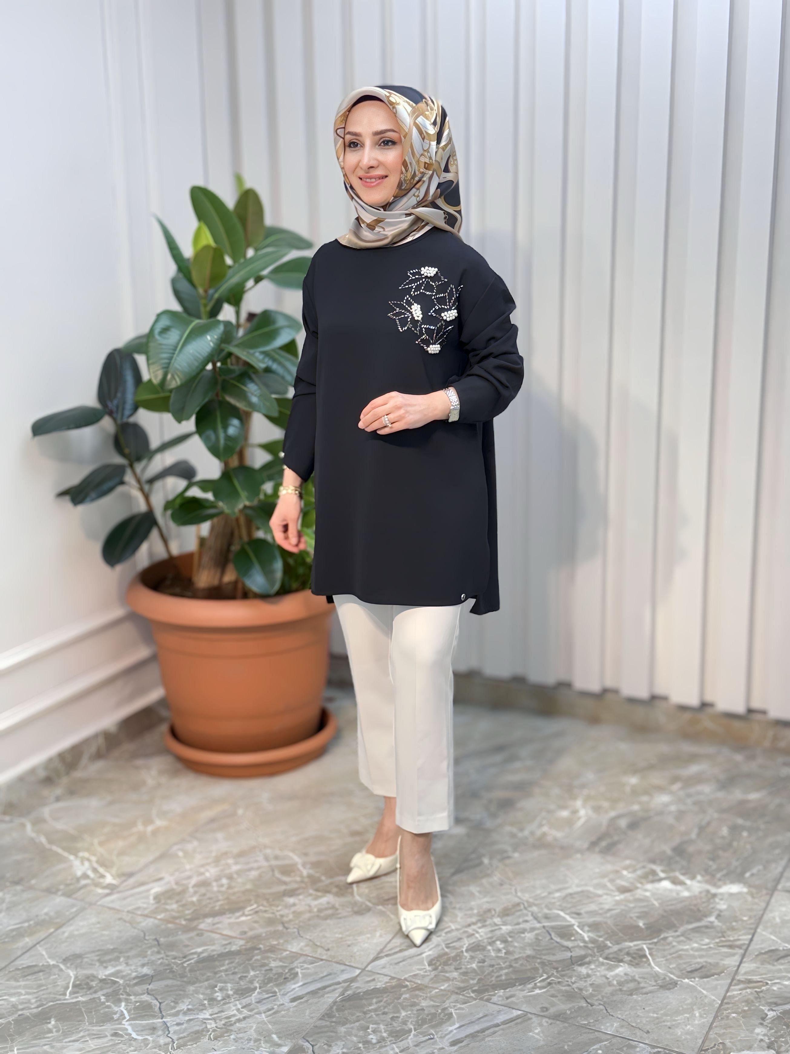 ARMİNE TREND İNCİ TAŞLI TUNİK 25YT443