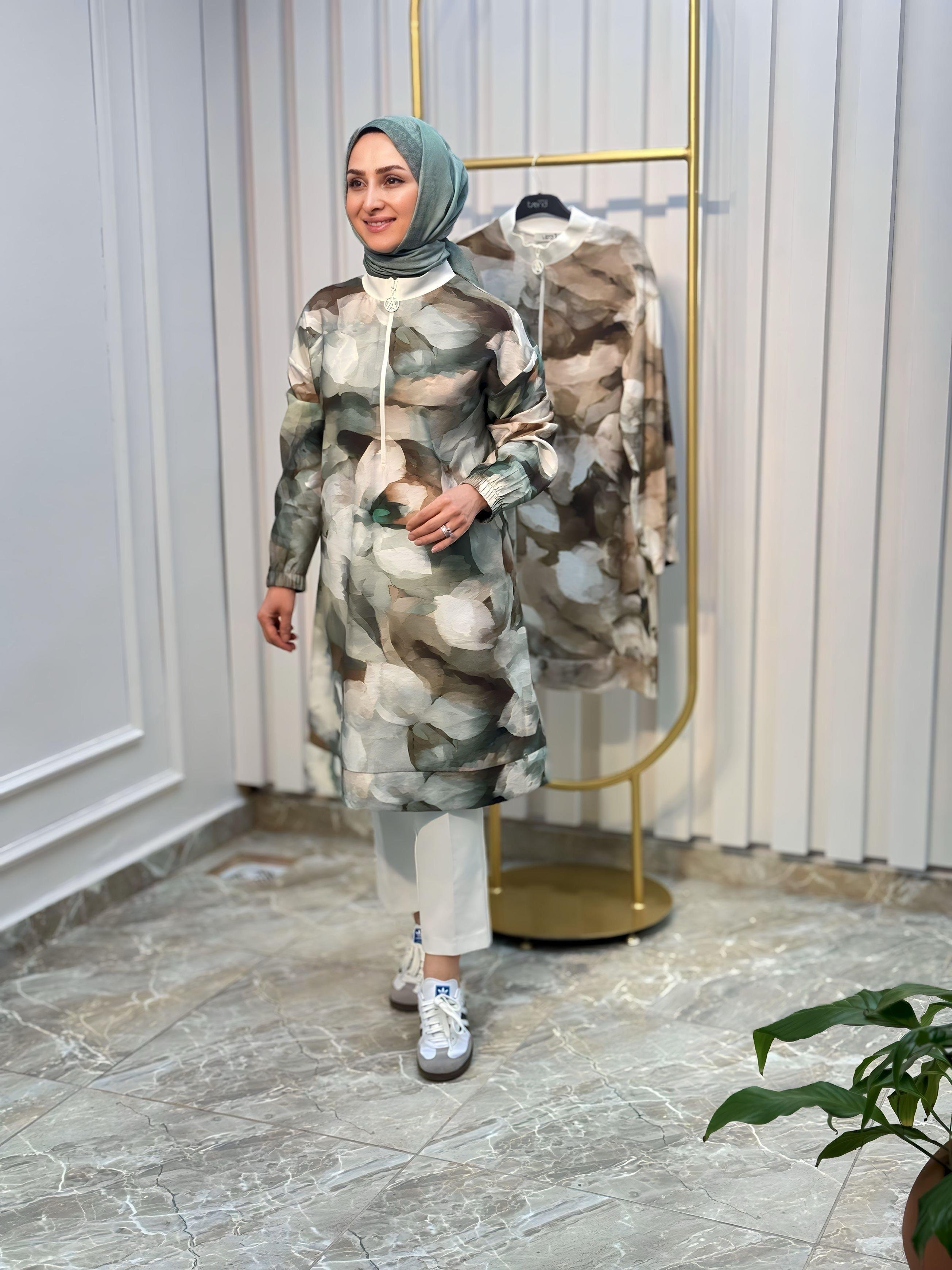 ARMİNE TREND KENDİNDEN DESENLİ TUNİK - 25YT438