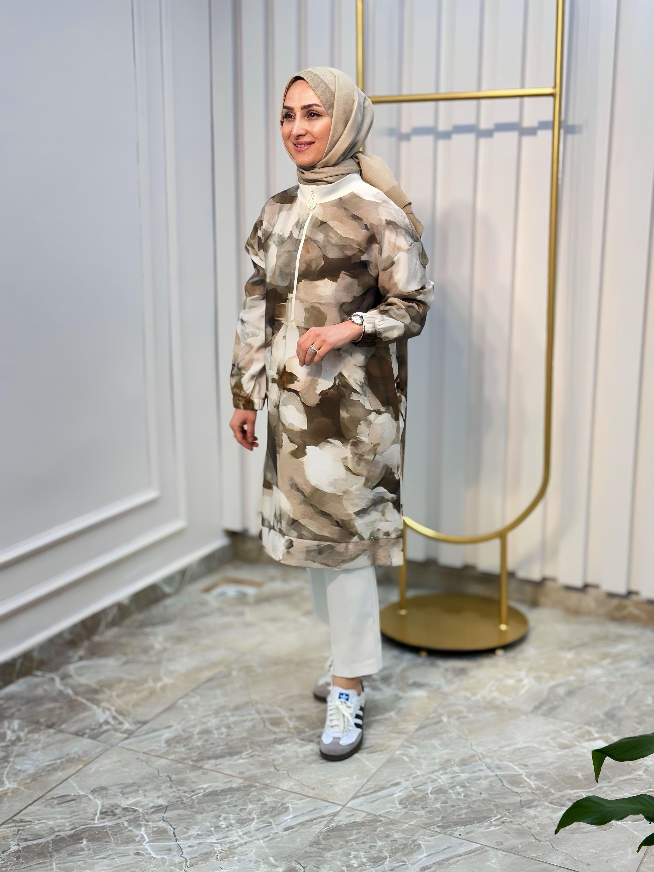 ARMİNE TREND KENDİNDEN DESENLİ TUNİK - 25YT438