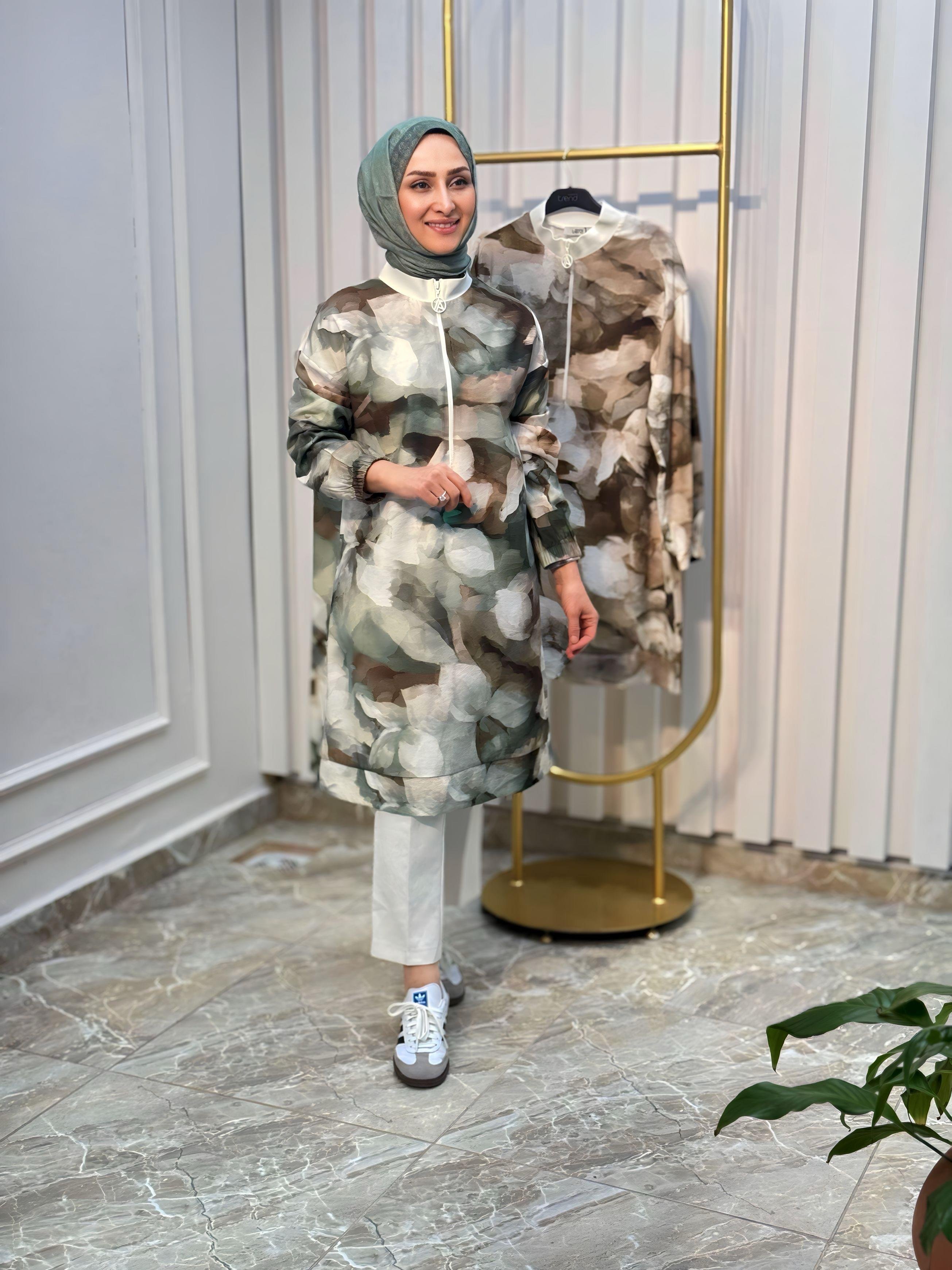 ARMİNE TREND KENDİNDEN DESENLİ TUNİK - 25YT438