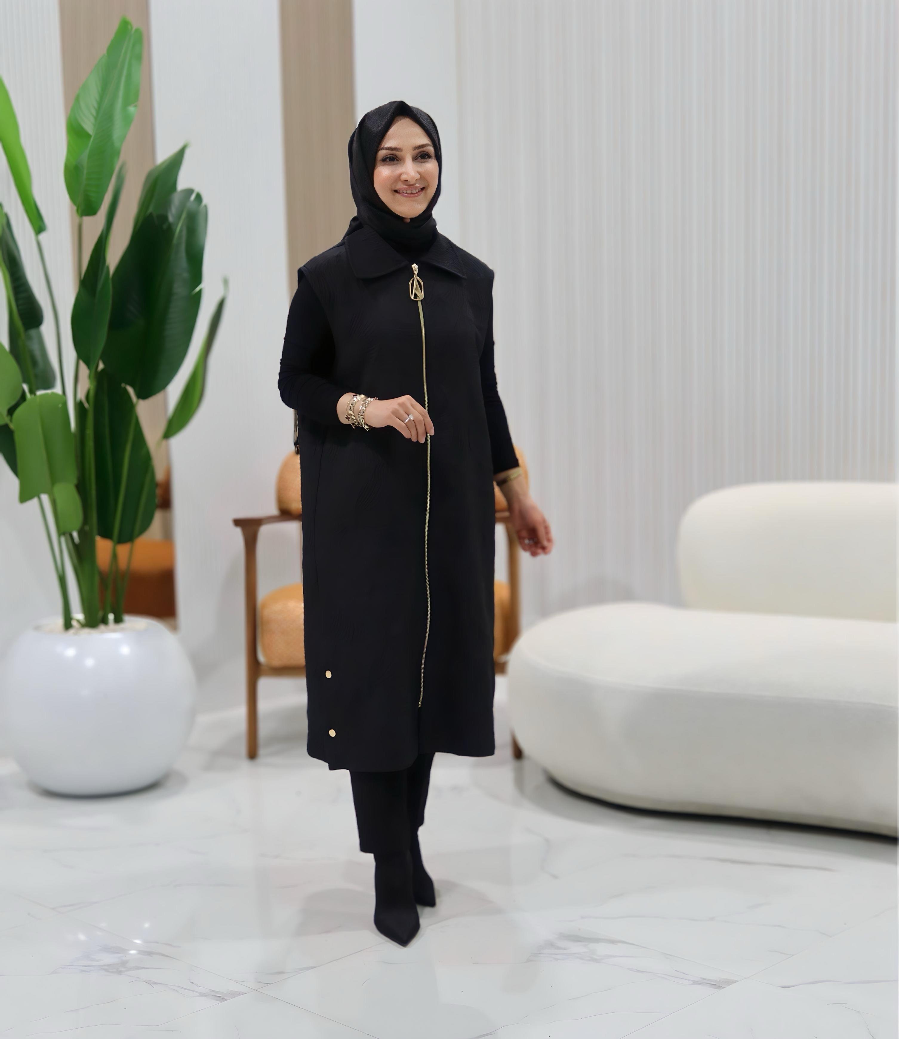 ARMİNE TREND KENDİNDEN KABARTMALI YELEK- 25KT526