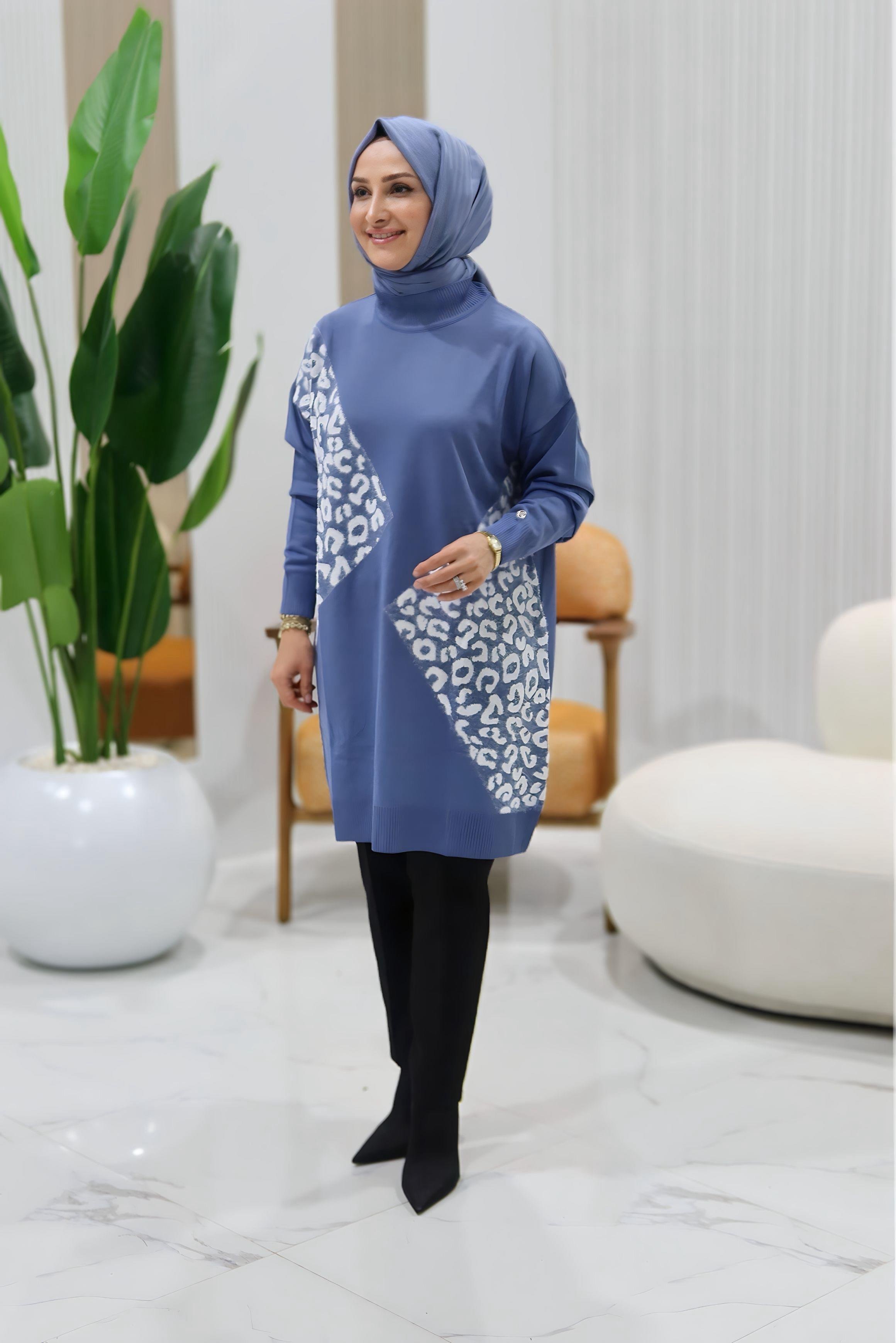 ARMİNE TREND LEOPAR DESEN TUNİK- 25YTD4109