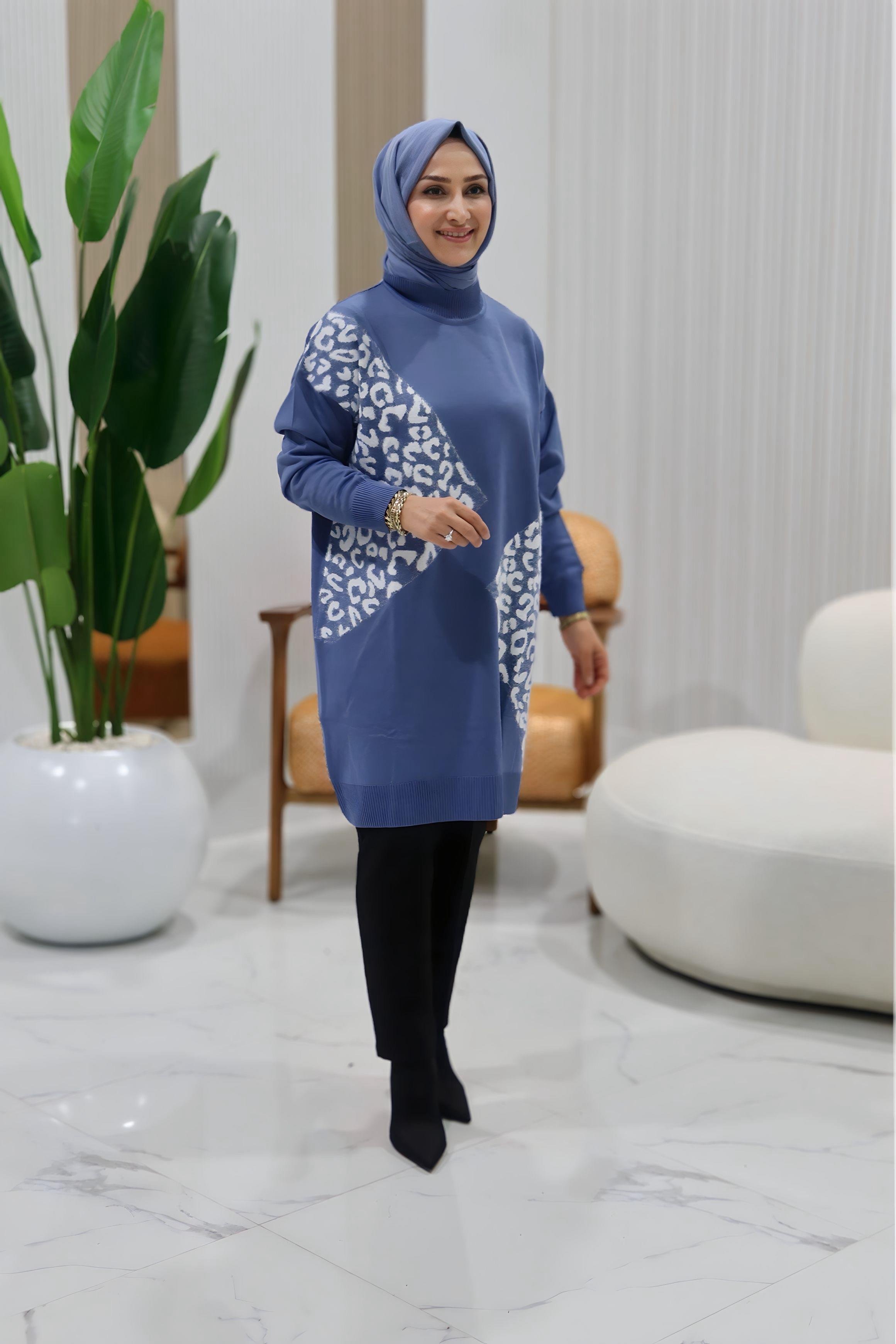 ARMİNE TREND LEOPAR DESEN TUNİK- 25YTD4109