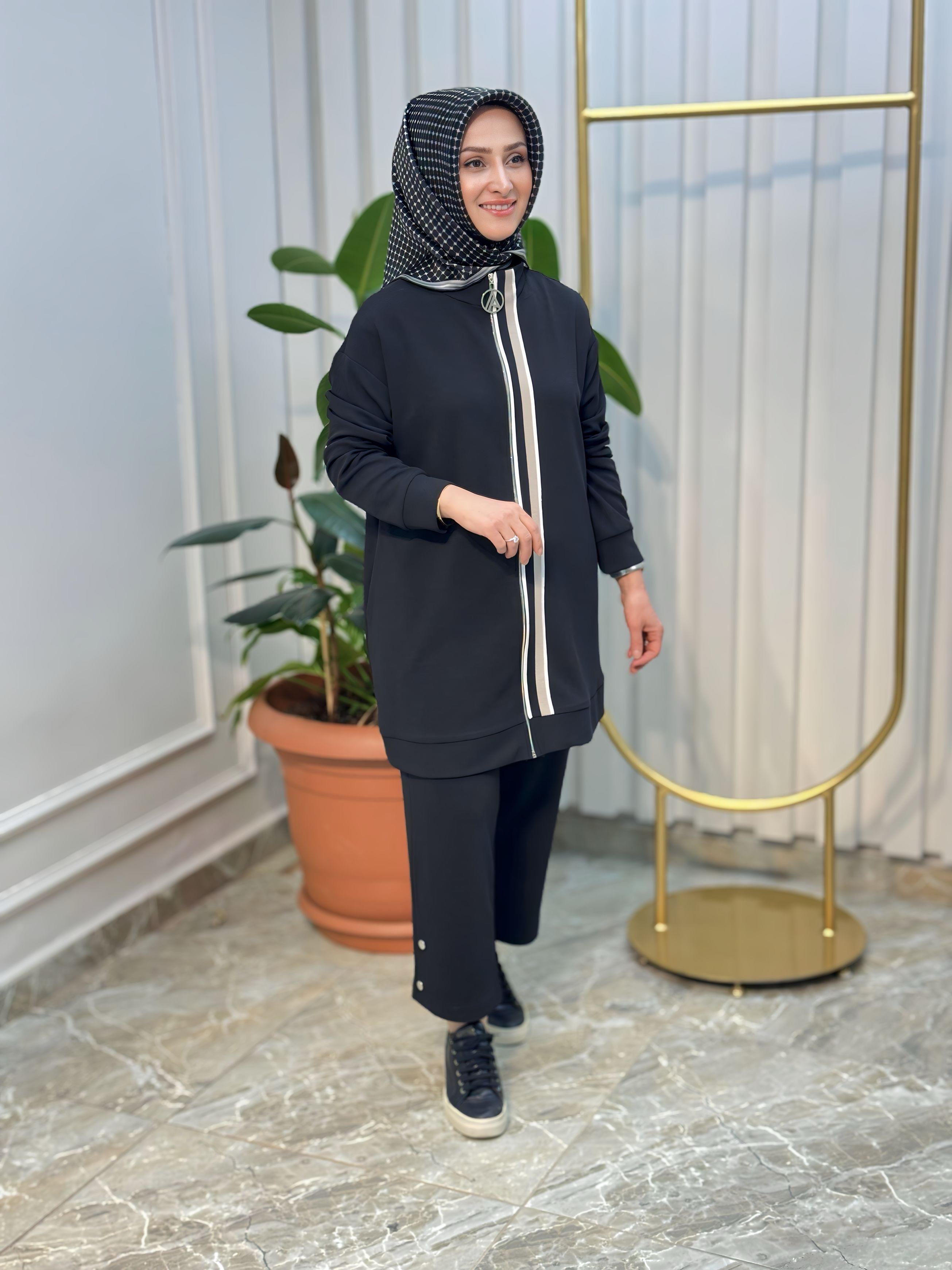 ARMİNE TREND ÖN ŞERİT DETAYLI PANTOLONLU TAKIM 25YT633