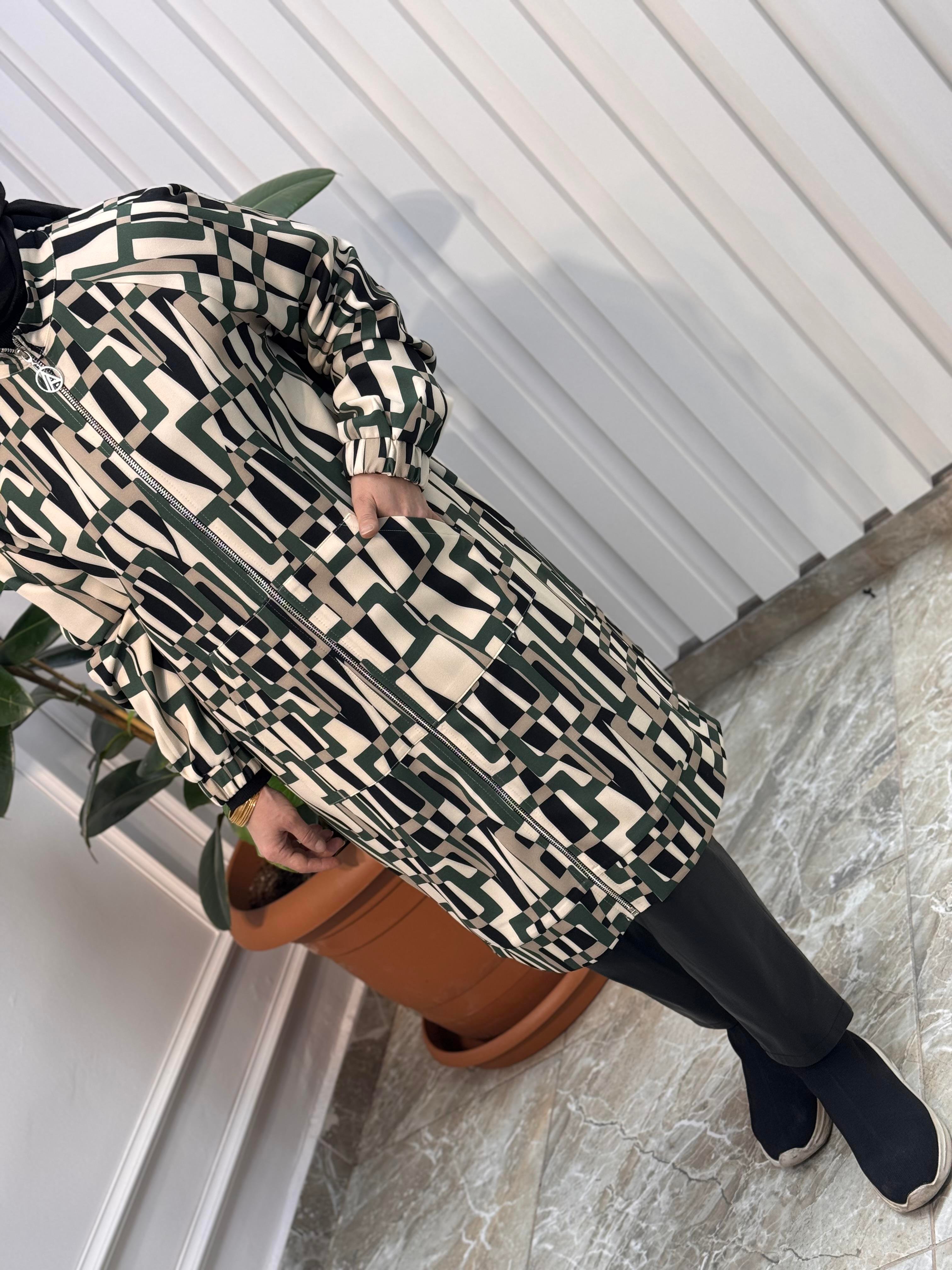 ARMİNE TREND ÖNÜ FERMUARLI RENK GARNİLİ  KADIN GİY-ÇIK -24KT420