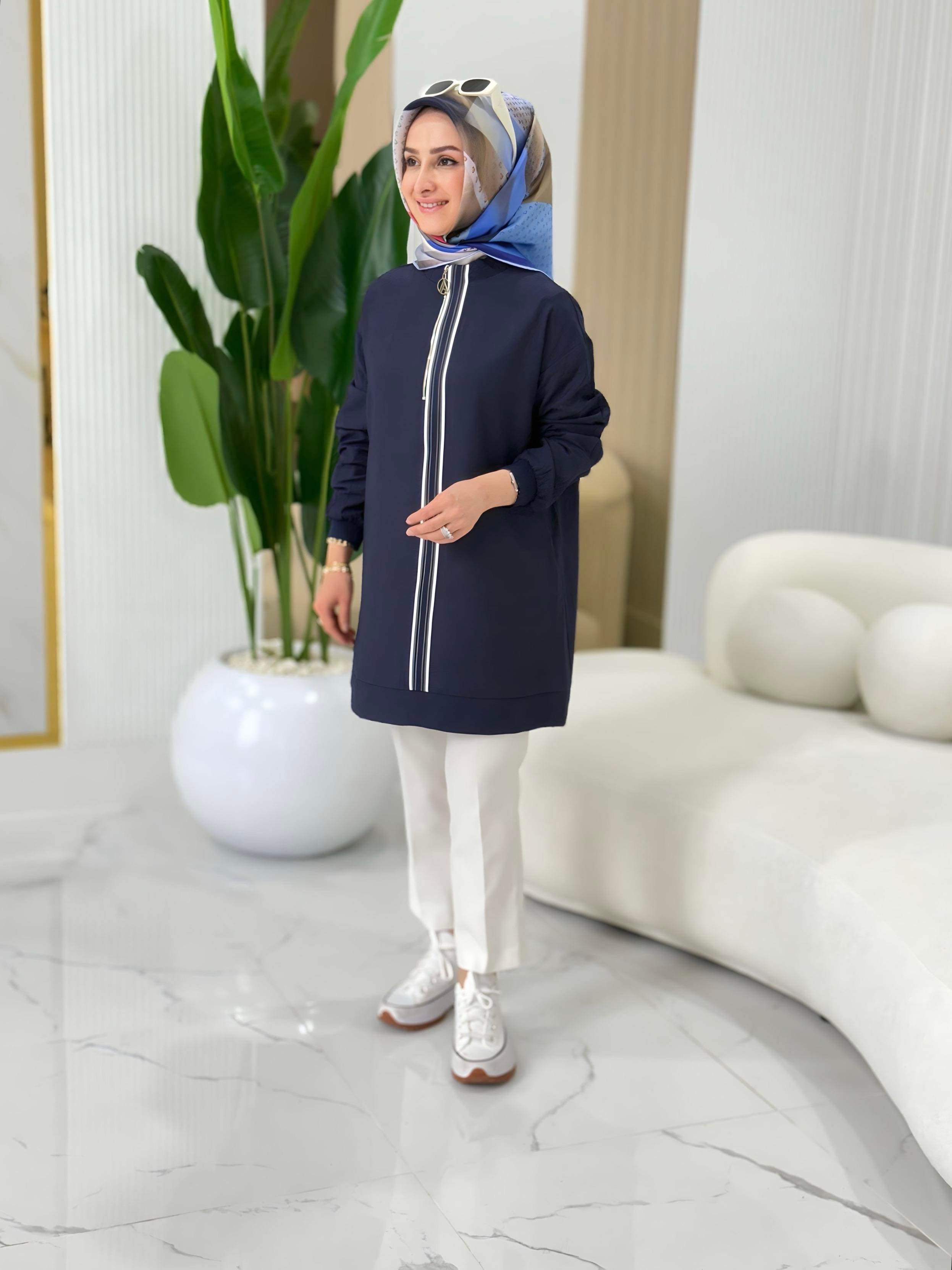 ARMİNE TREND ŞERİT BİYE DETAYLI TUNİK- 25YT4139