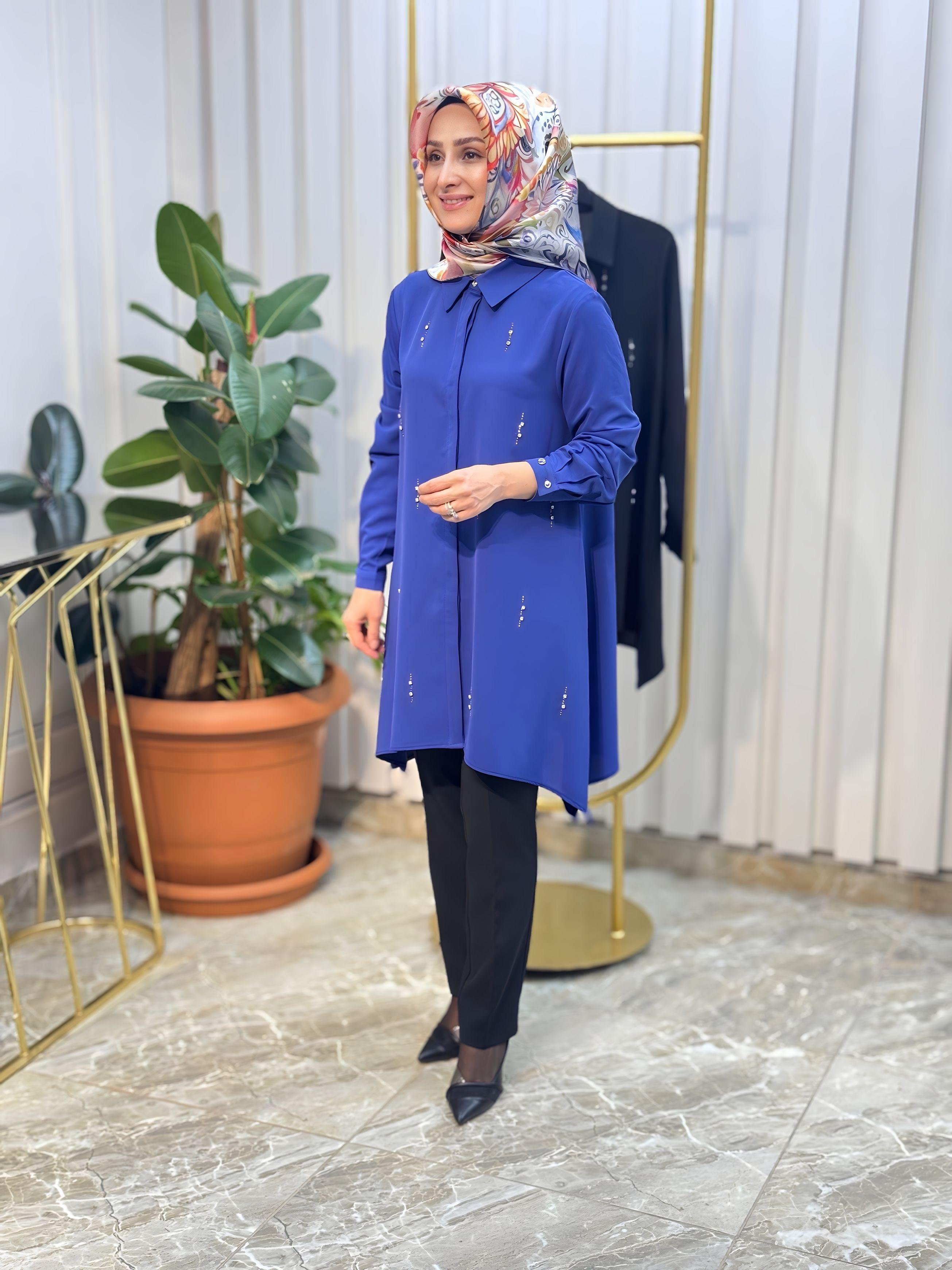 ARMİNE TREND TAŞ DETAYLI TUNİK 25YT404