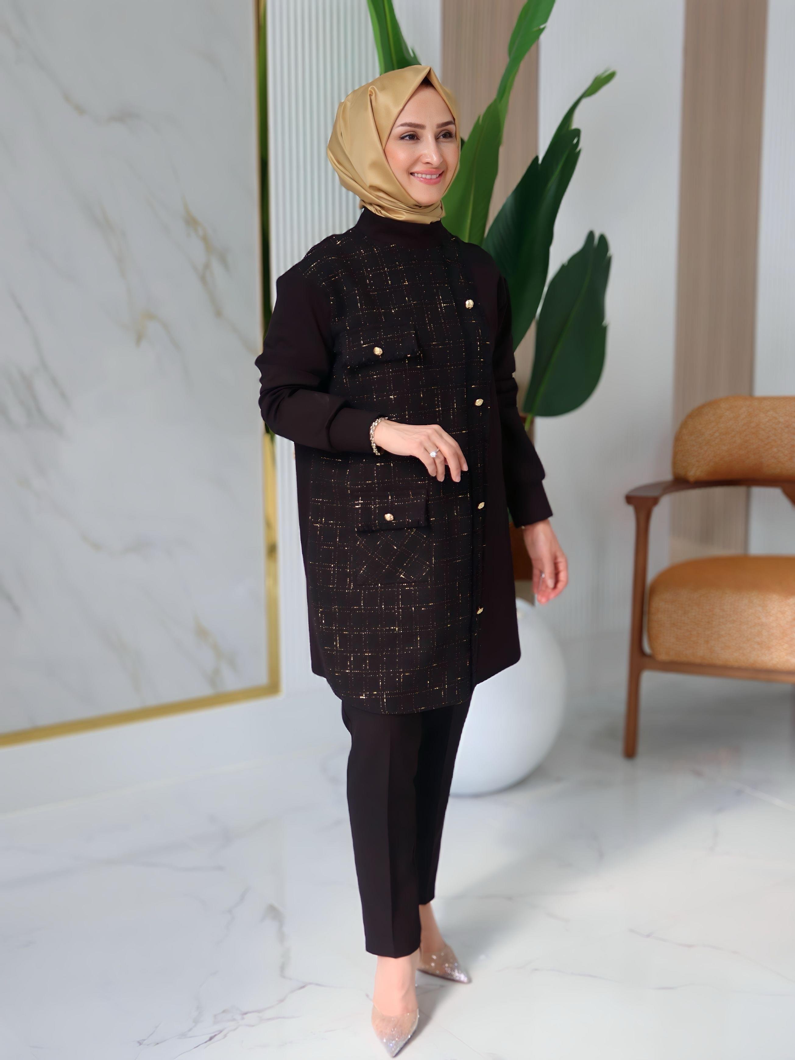 ARMİNE TREND TÜVİT DÜĞME DETAYLI TUNİK -25KT415
