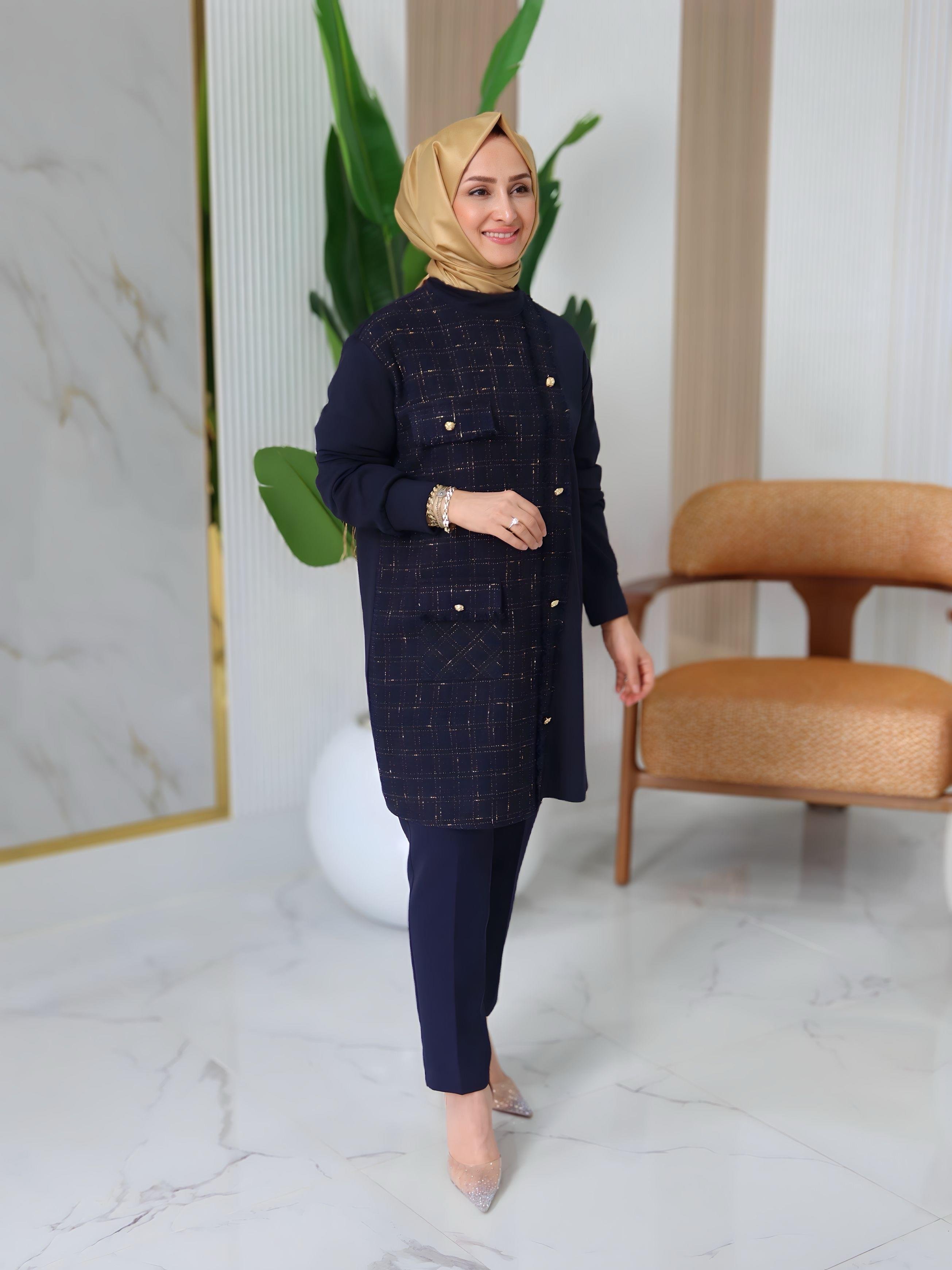 ARMİNE TREND TÜVİT DÜĞME DETAYLI TUNİK -25KT415