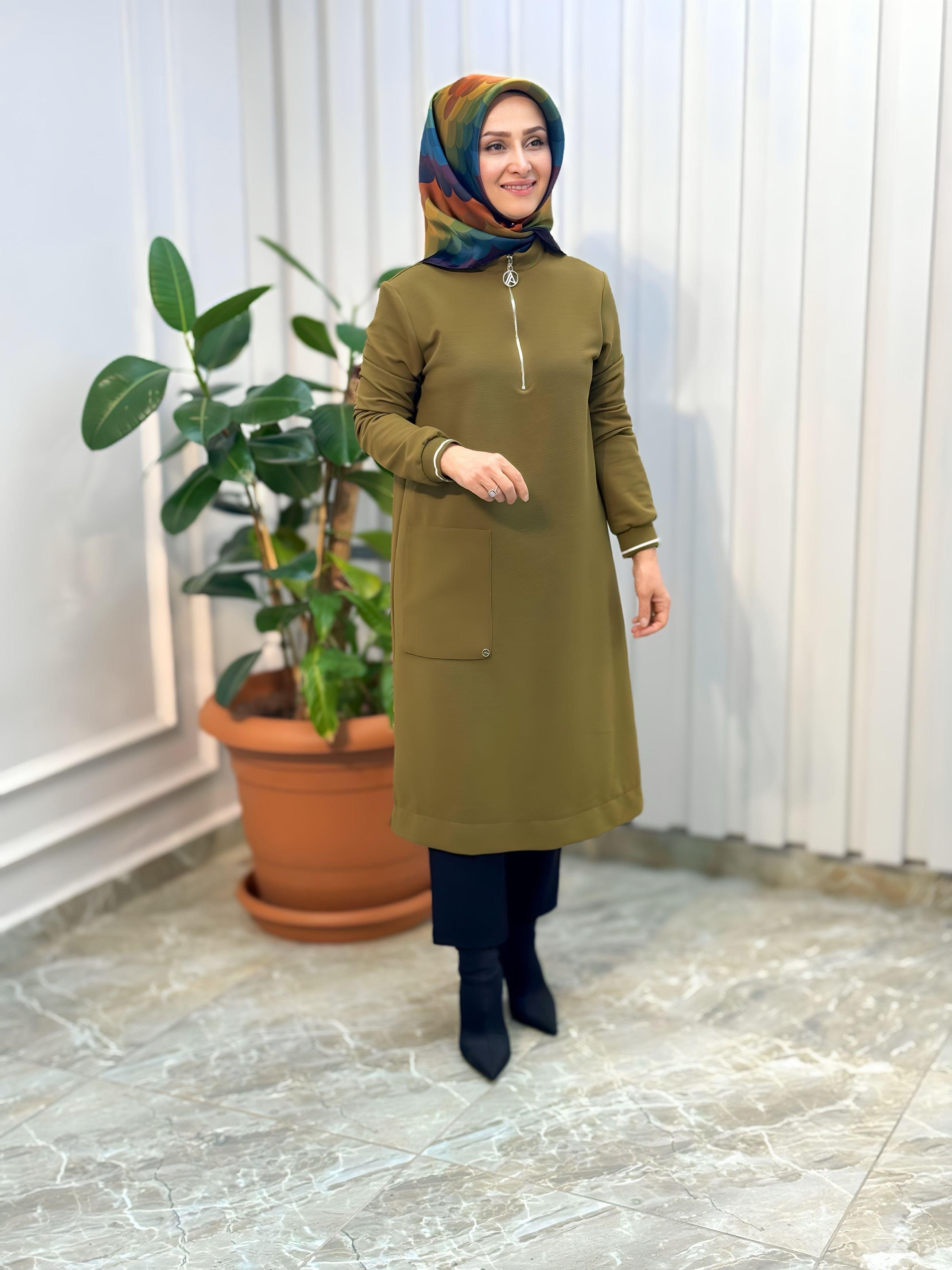ARMİNE TREND YAN CEP DETAYLI TUNİK 24KT453