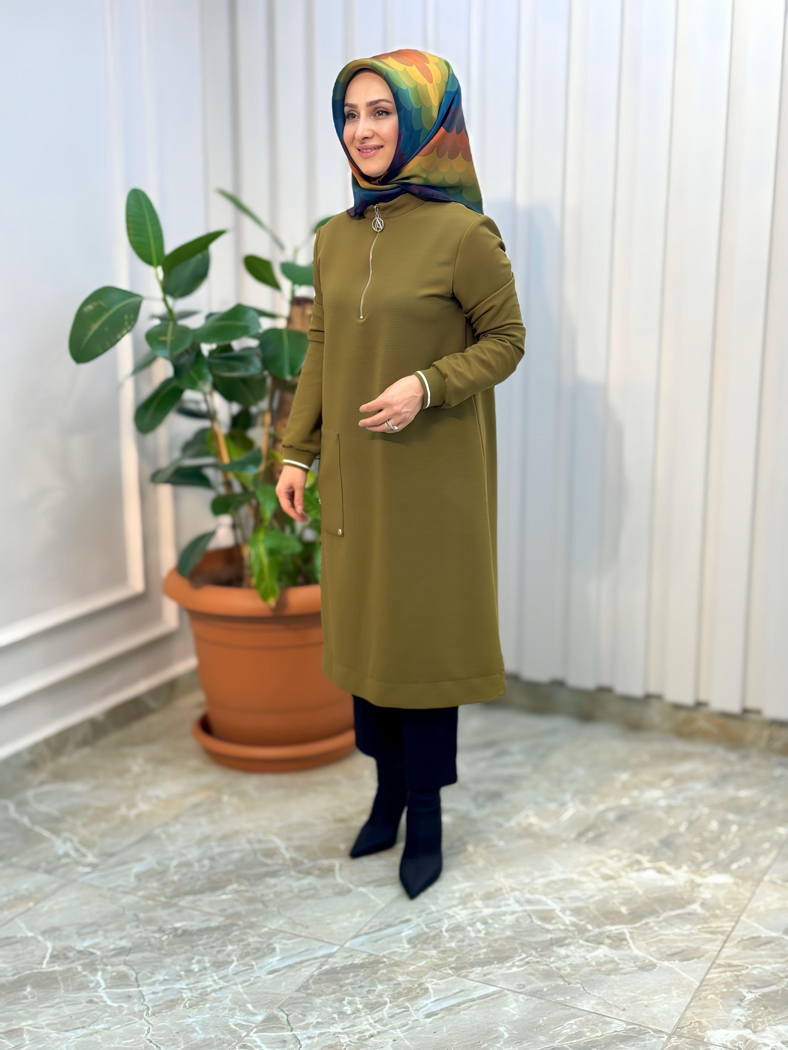 ARMİNE TREND YAN CEP DETAYLI TUNİK 24KT453