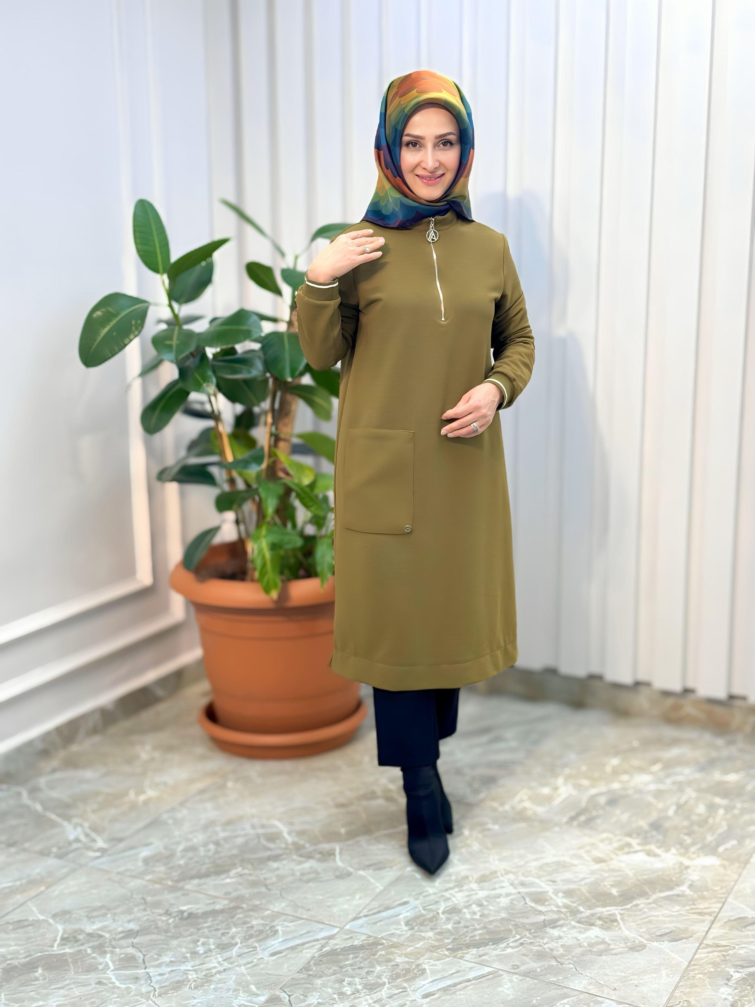 ARMİNE TREND YAN CEP DETAYLI TUNİK 24KT453