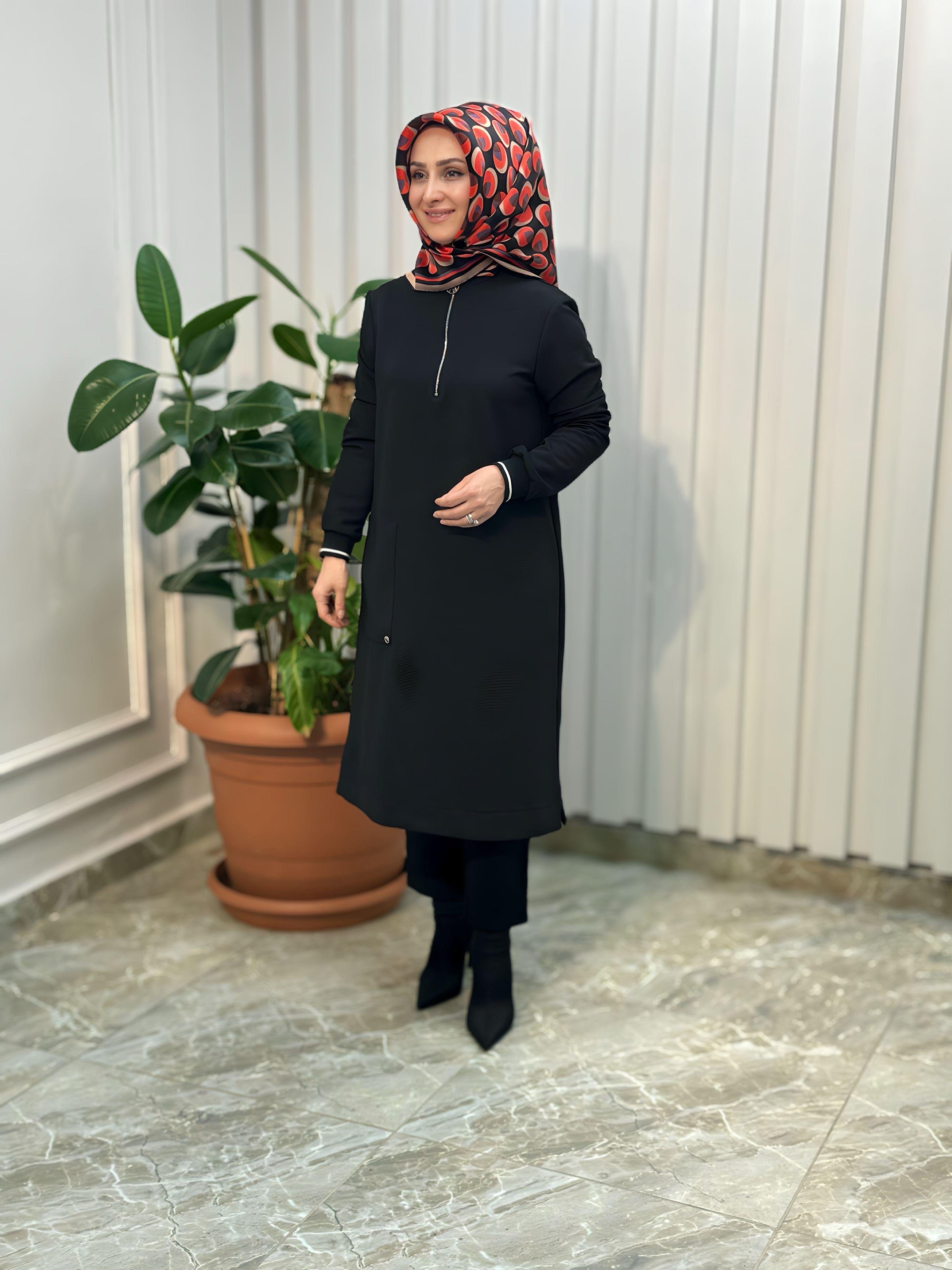 ARMİNE TREND YAN CEP DETAYLI TUNİK 24KT453