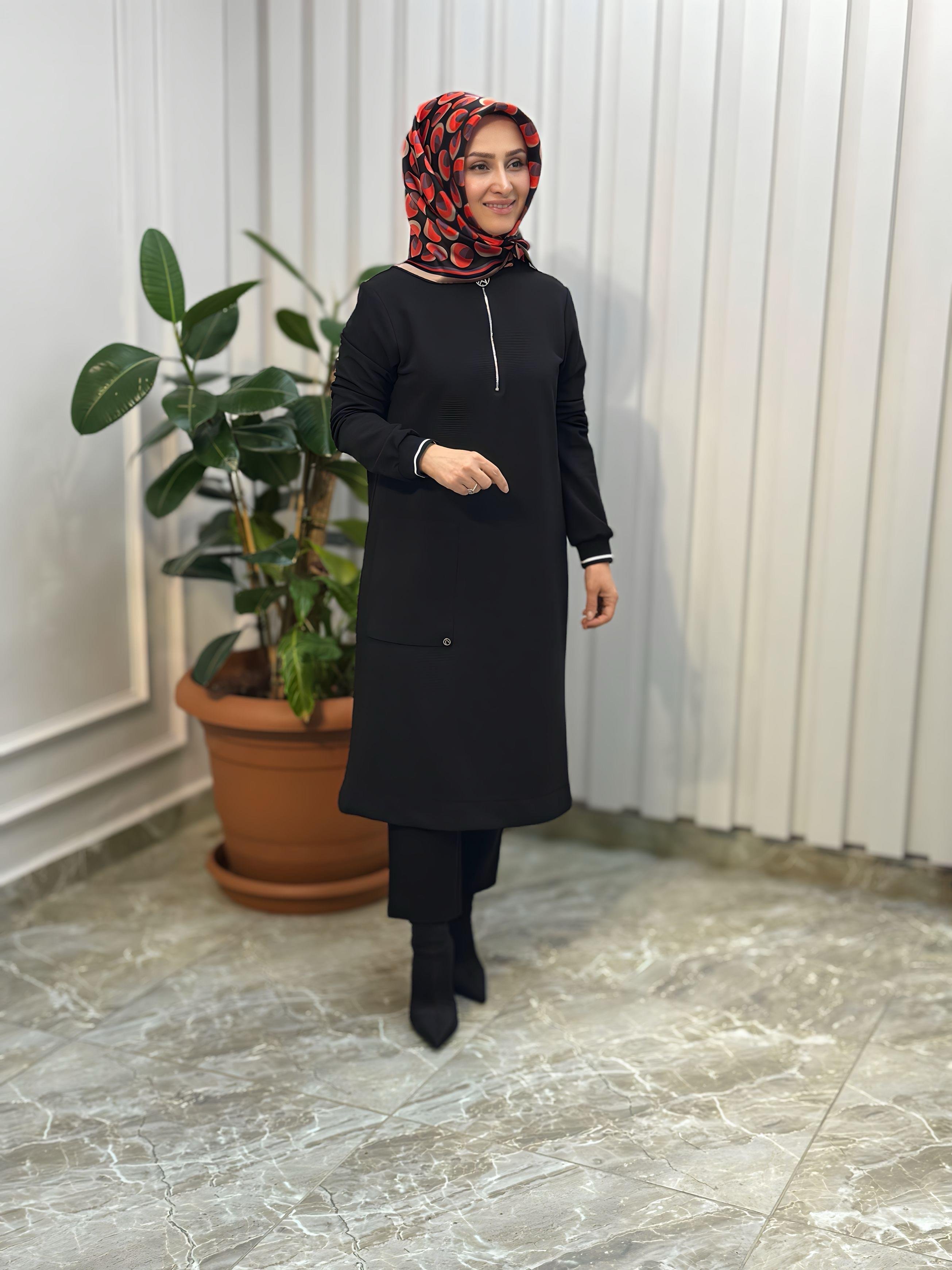 ARMİNE TREND YAN CEP DETAYLI TUNİK 24KT453