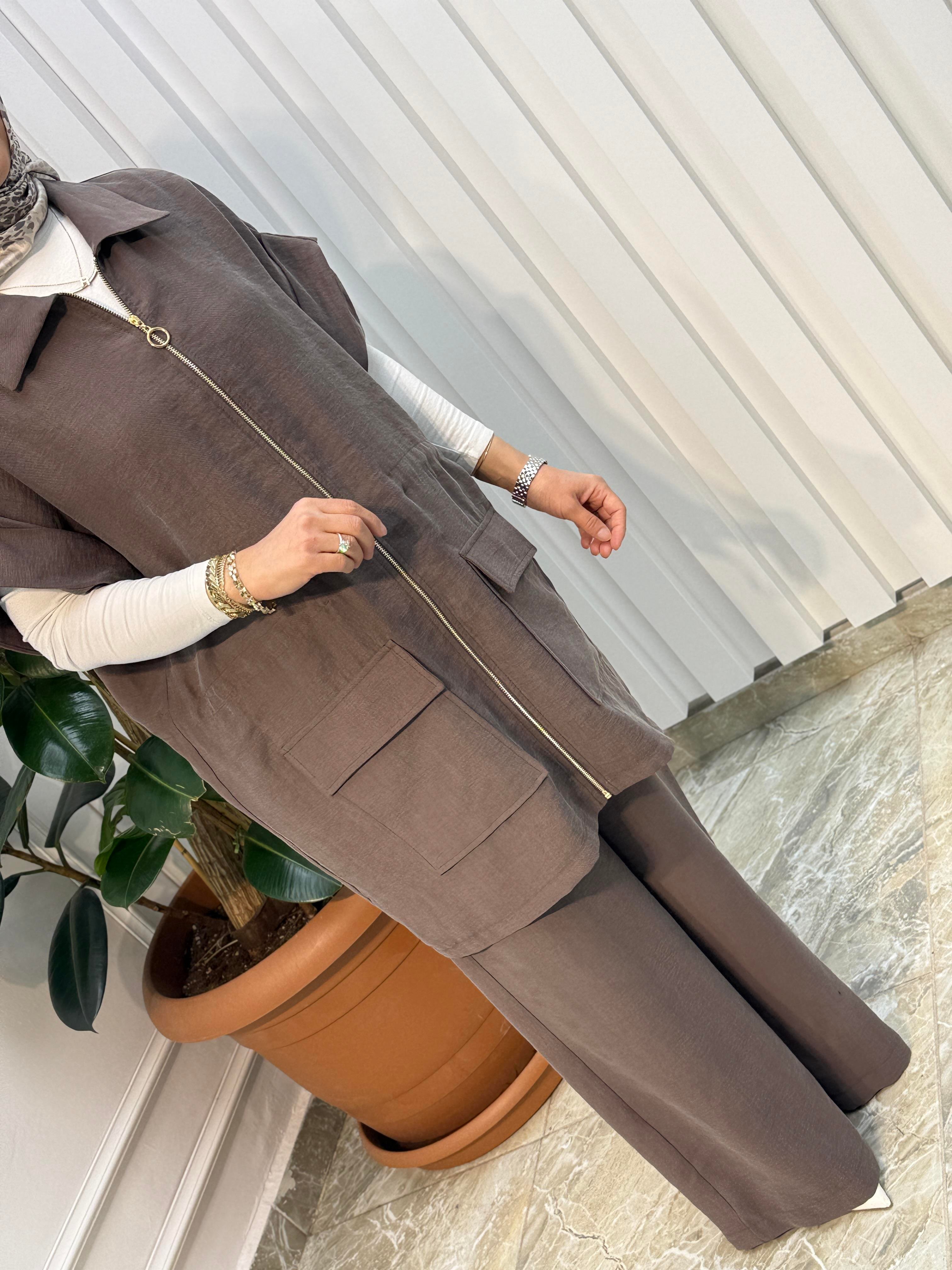 ARMİNE TREND YELEKLİ PANTOLONLU TAKIM - 25YT685