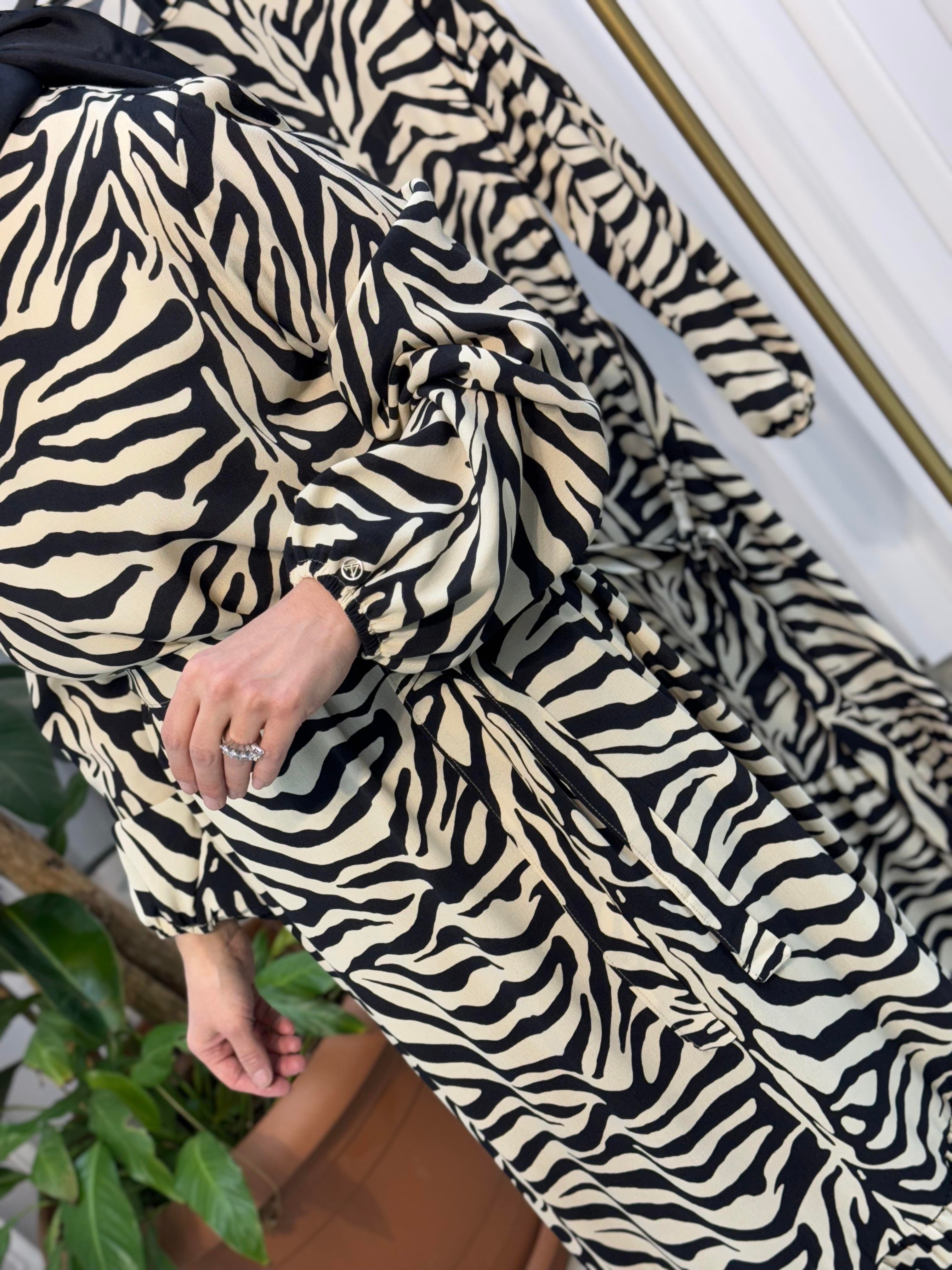 ARMİNE TREND ZEBRA ELBİSE - 25YT928