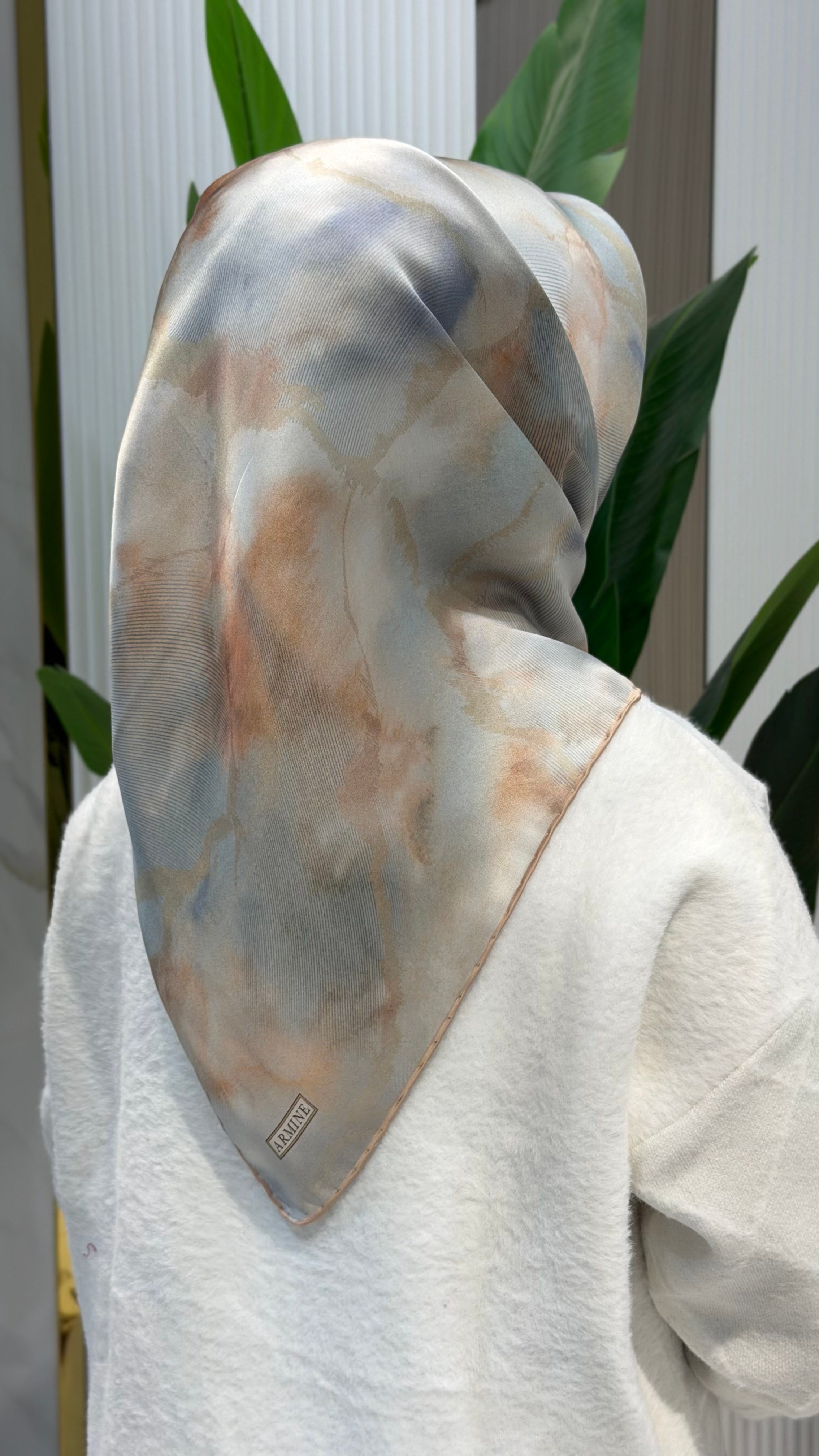 ARMİNE TWILL İPEK EŞARP - 9501-36