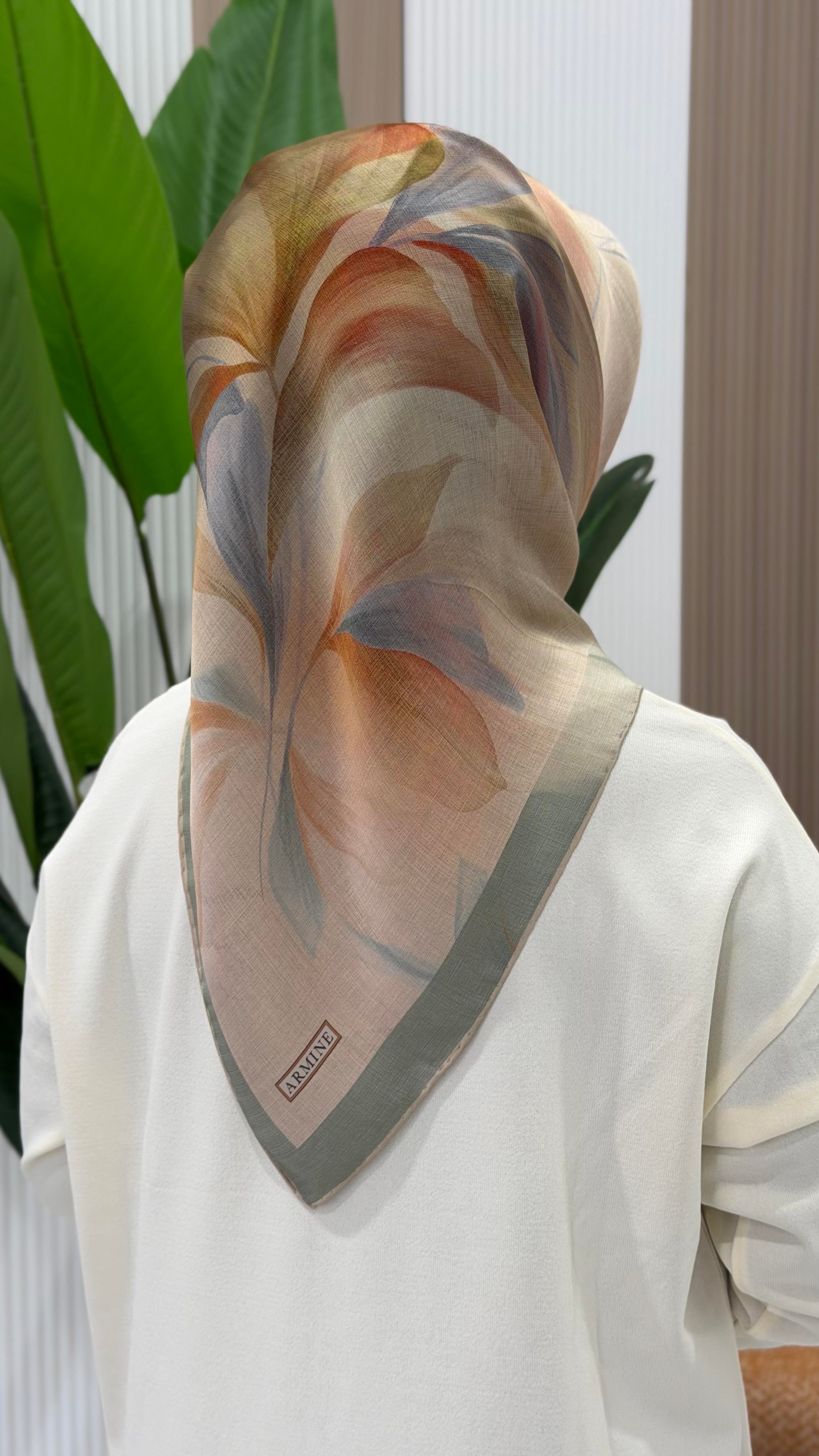 ARMİNE TWILL İPEK EŞARP - 9519-37