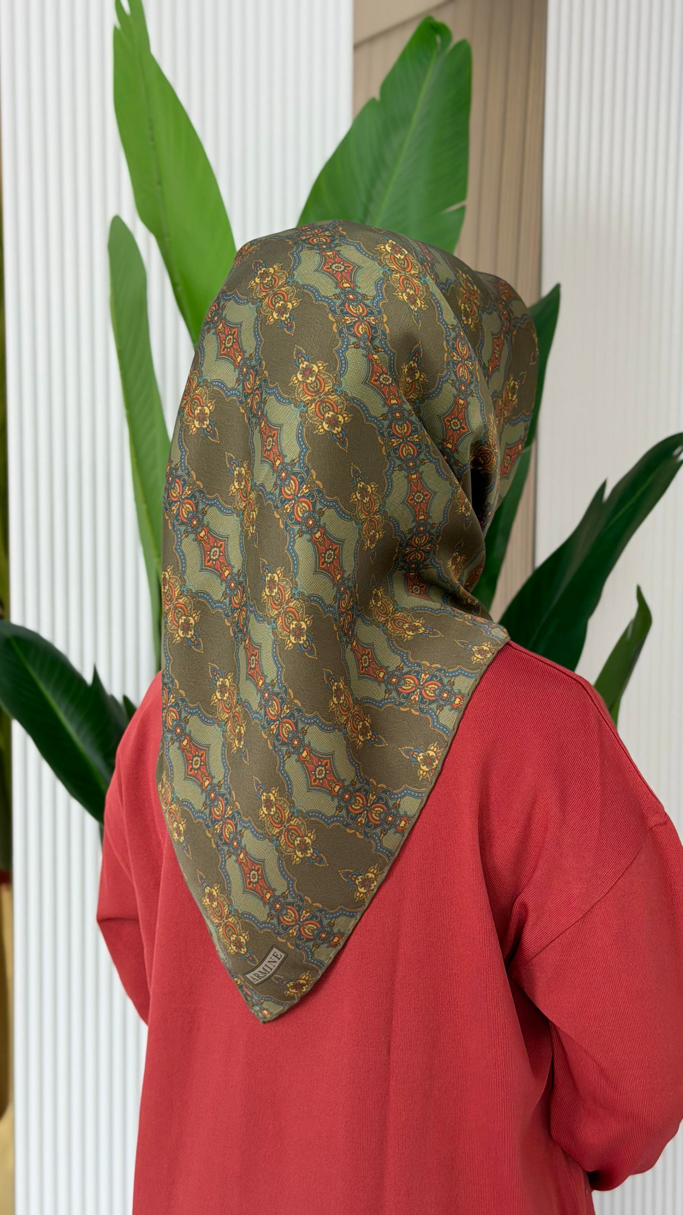 ARMİNE TWILL İPEK EŞARP 9522-6