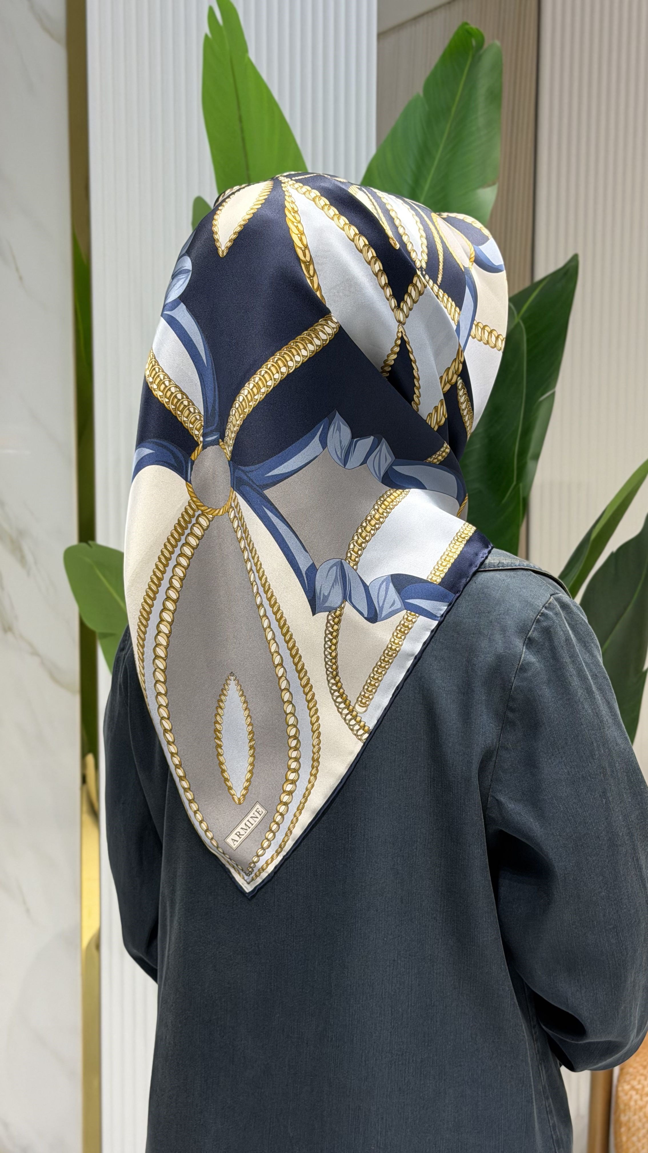 ARMİNE TWILL İPEK EŞARP - 9531-2
